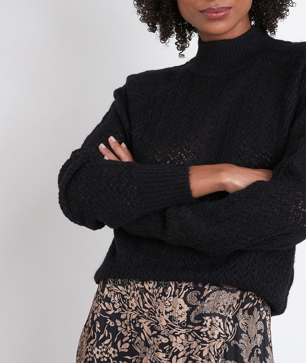 Pull ajouré noir Rima Faume - seconde main