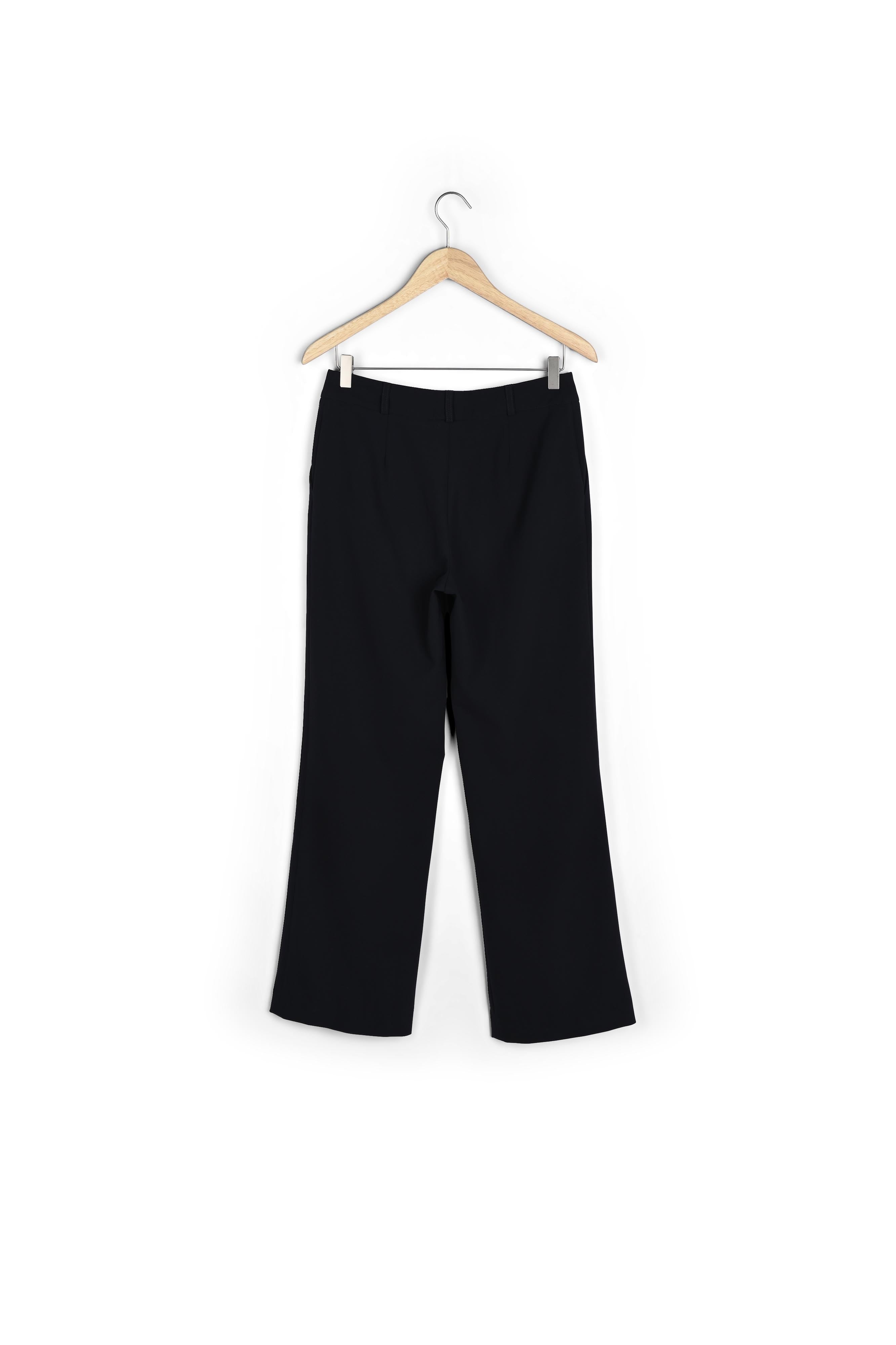 Pantalon à pont en microfibre marine Hubert Faume - seconde main