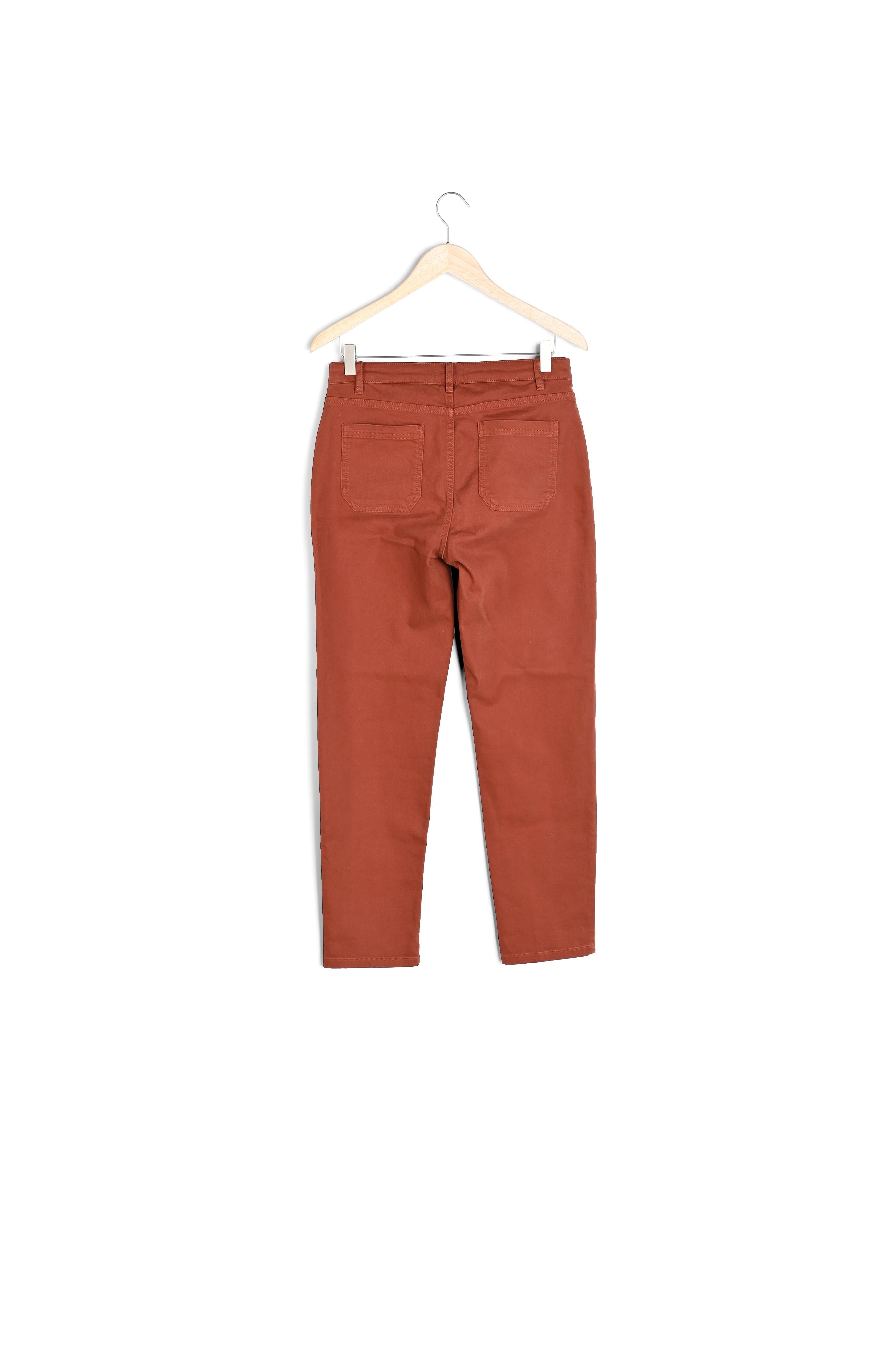 Jean chino en coton rouge brique Nalla Faume - seconde main