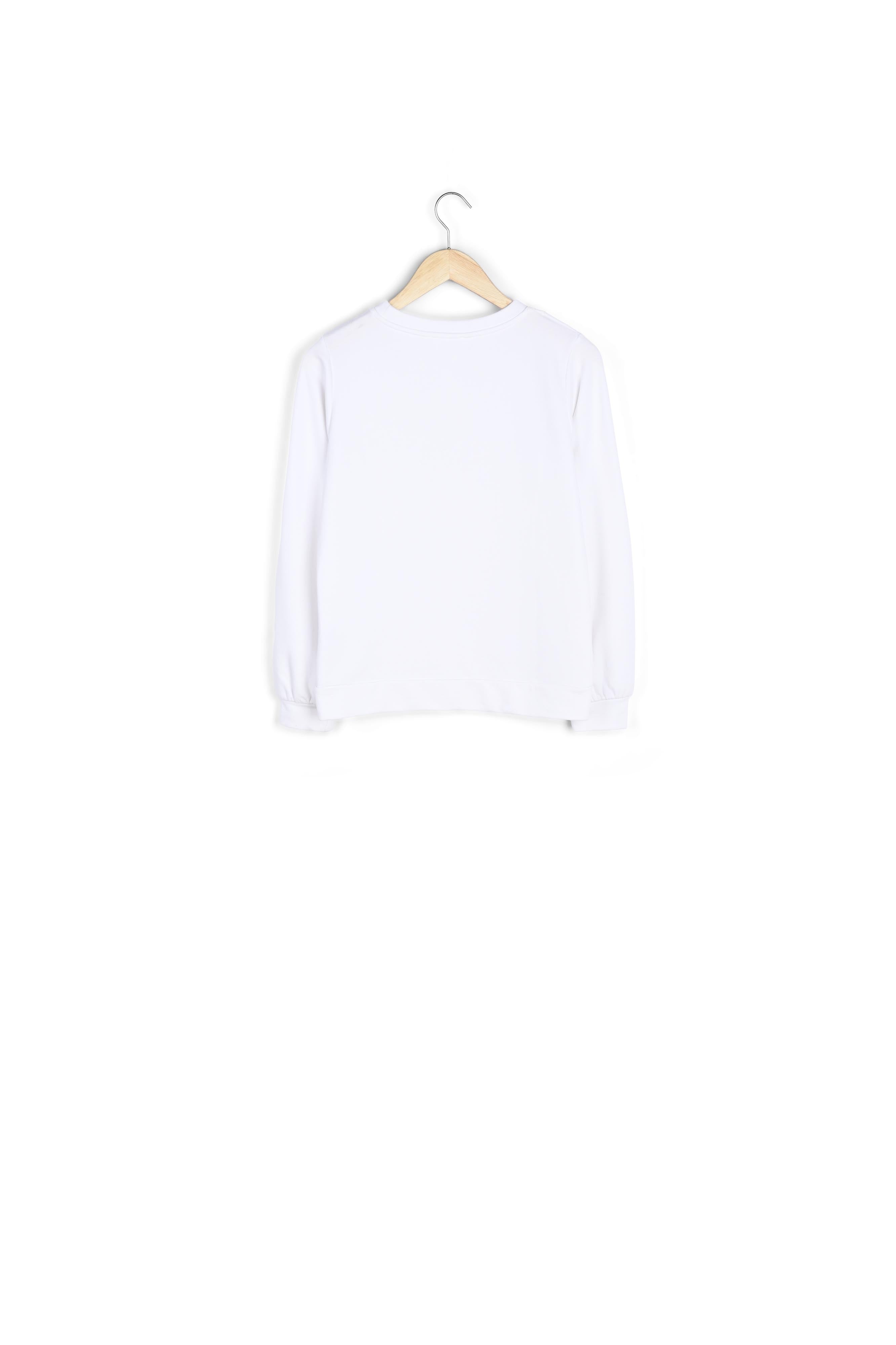 Sweat-shirt en coton brodé blanc Manon Faume - seconde main