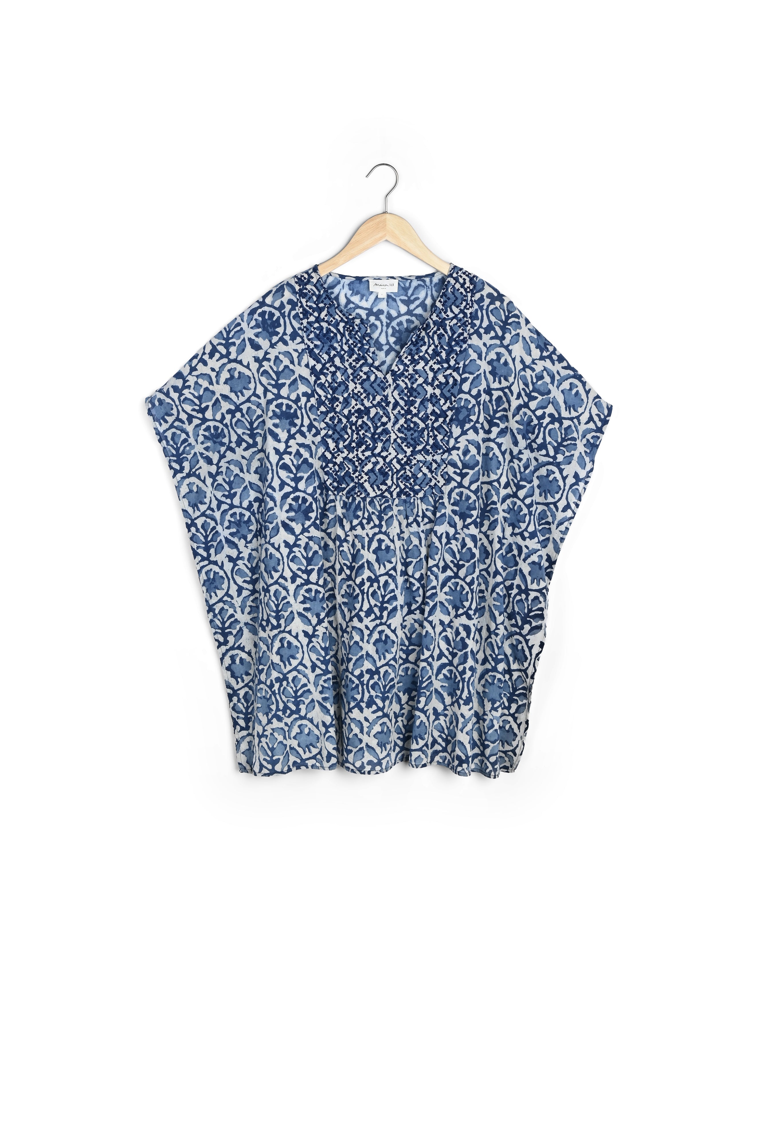 Tunique bohème imprimée bleue Petunia Faume - seconde main