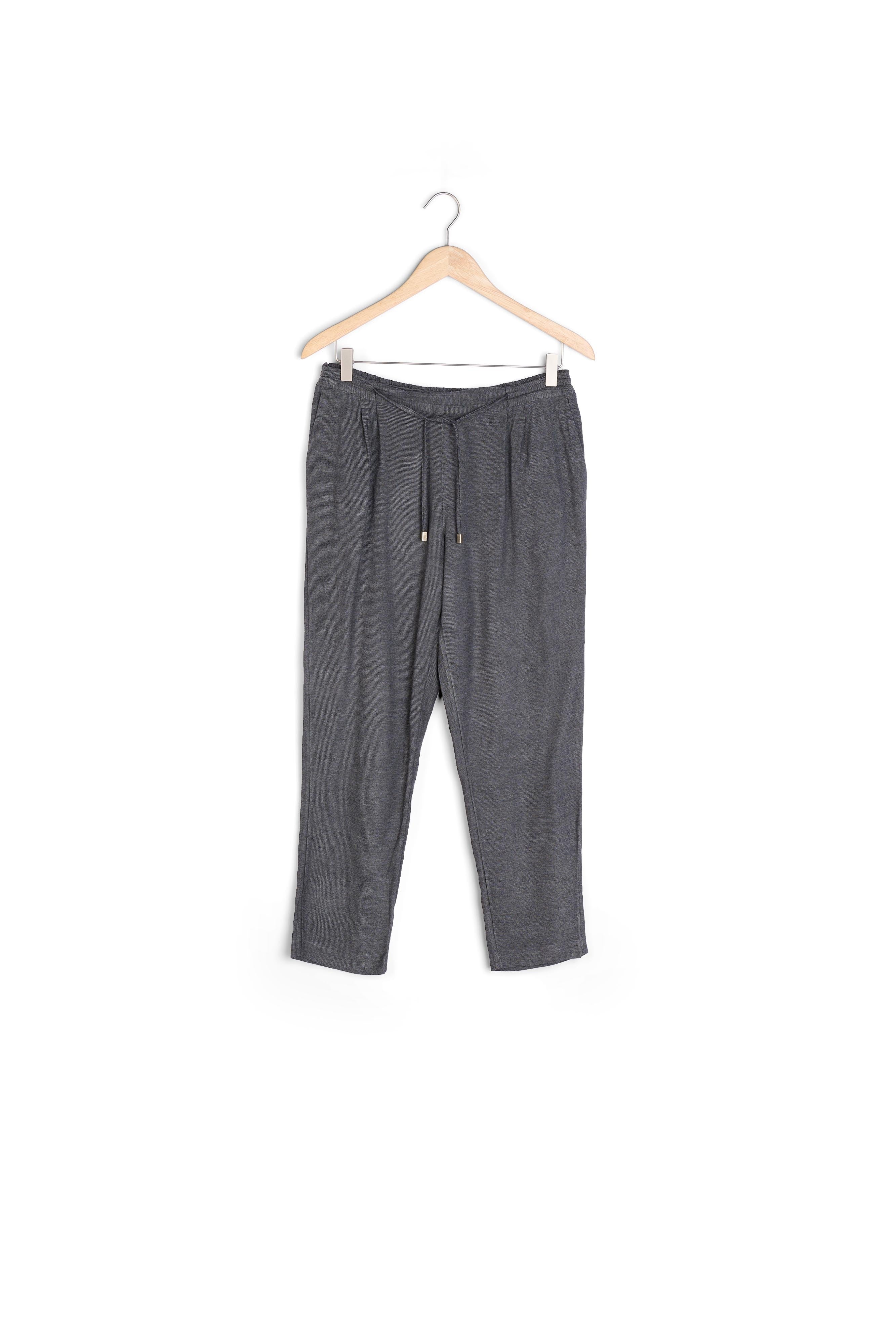 Pantalon carotte fluide et chiné gris foncé Flynn Faume - seconde main