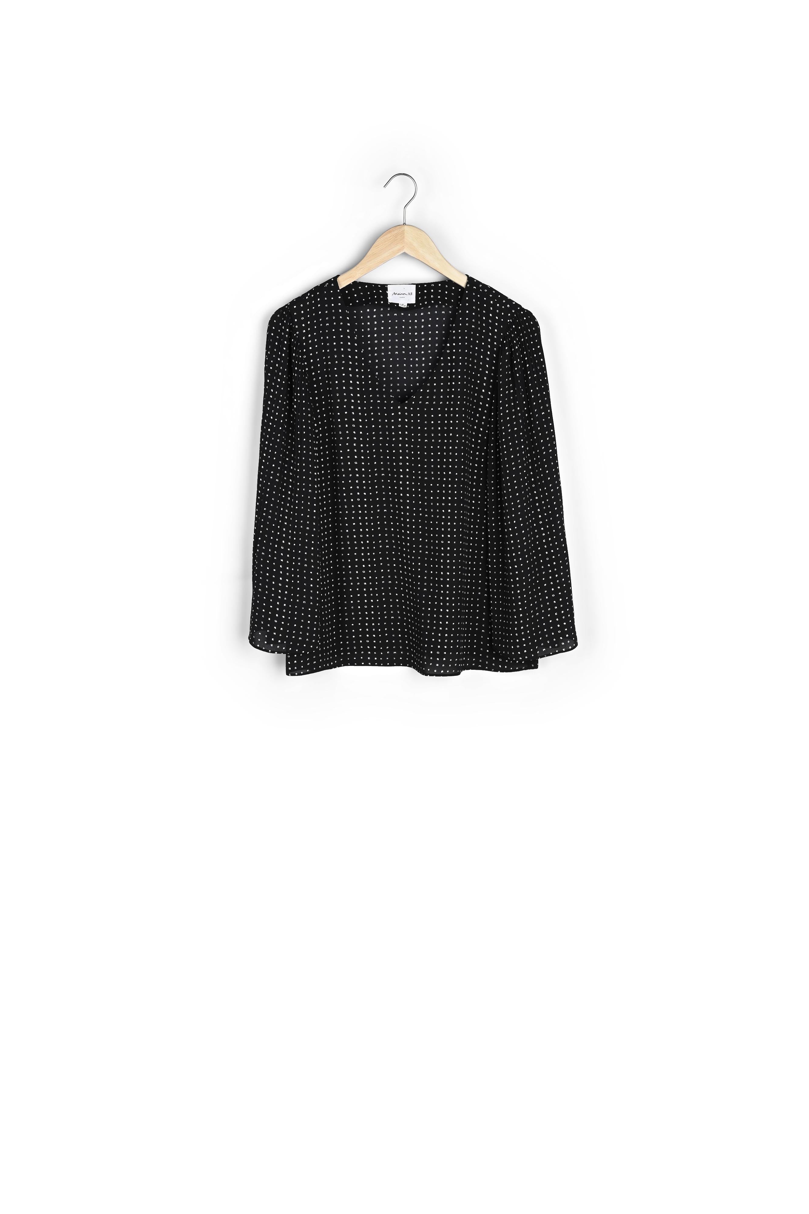Blouse plissée à pois Morgane Faume - seconde main