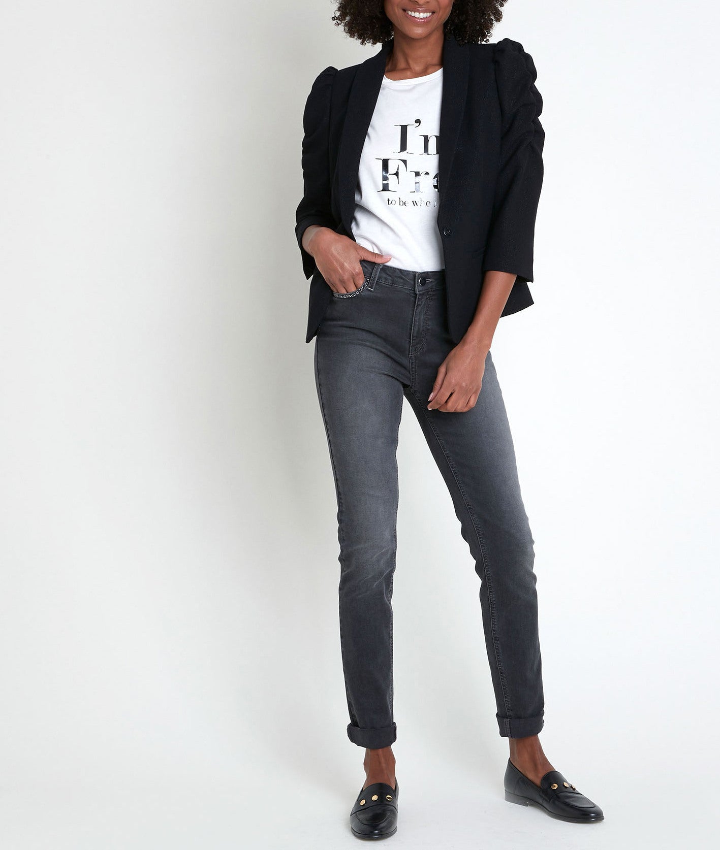 Veste noire lurex Perline Faume - seconde main