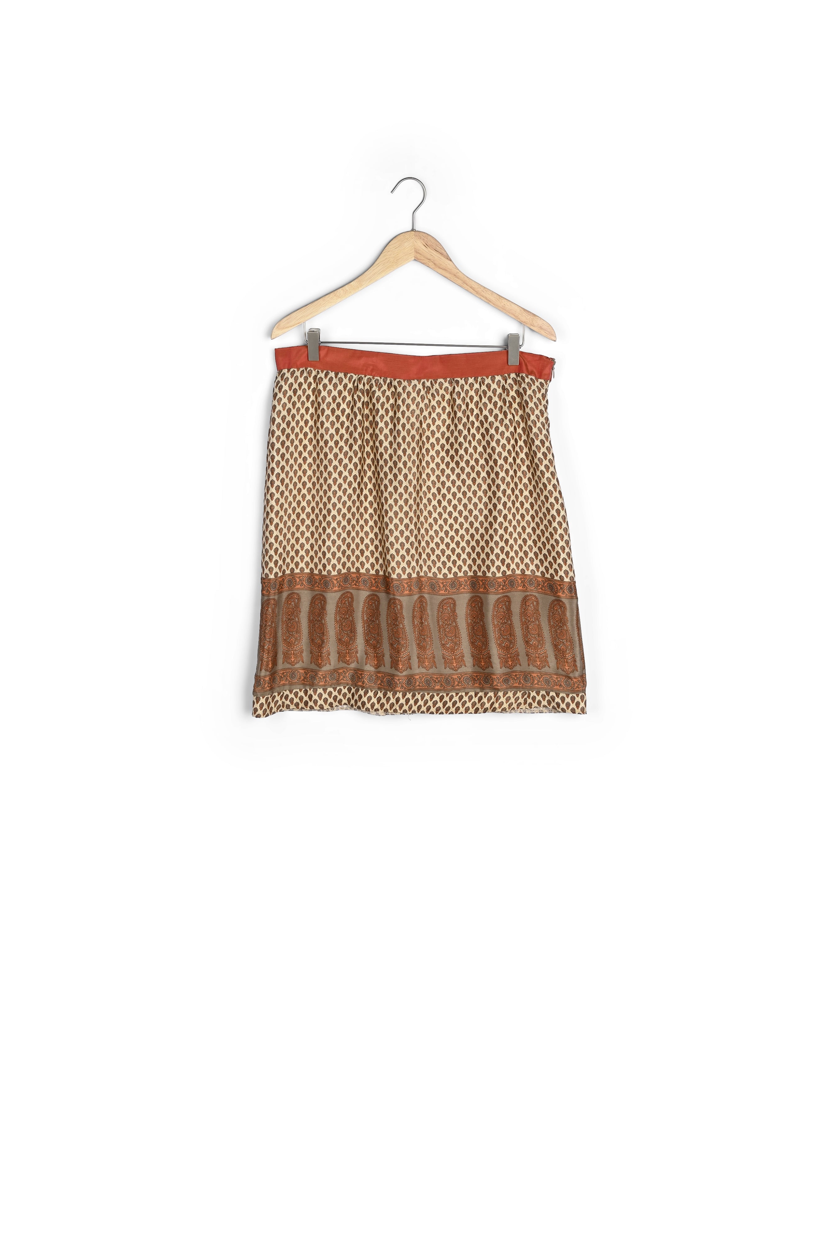 Jupe imprimée acajou Kan Faume - seconde main