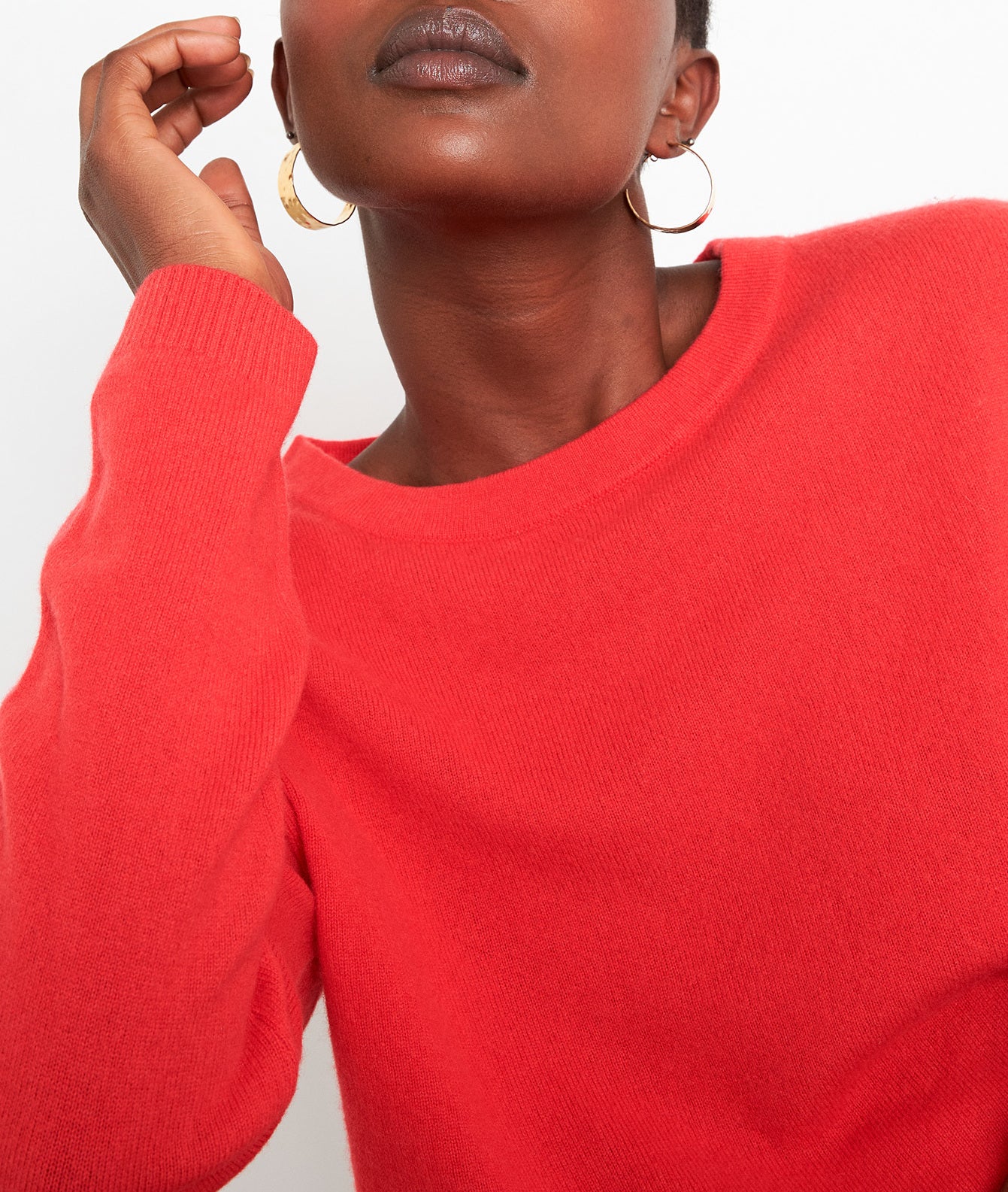 Pull en cachemire recyclé rouge Timeo Faume - seconde main