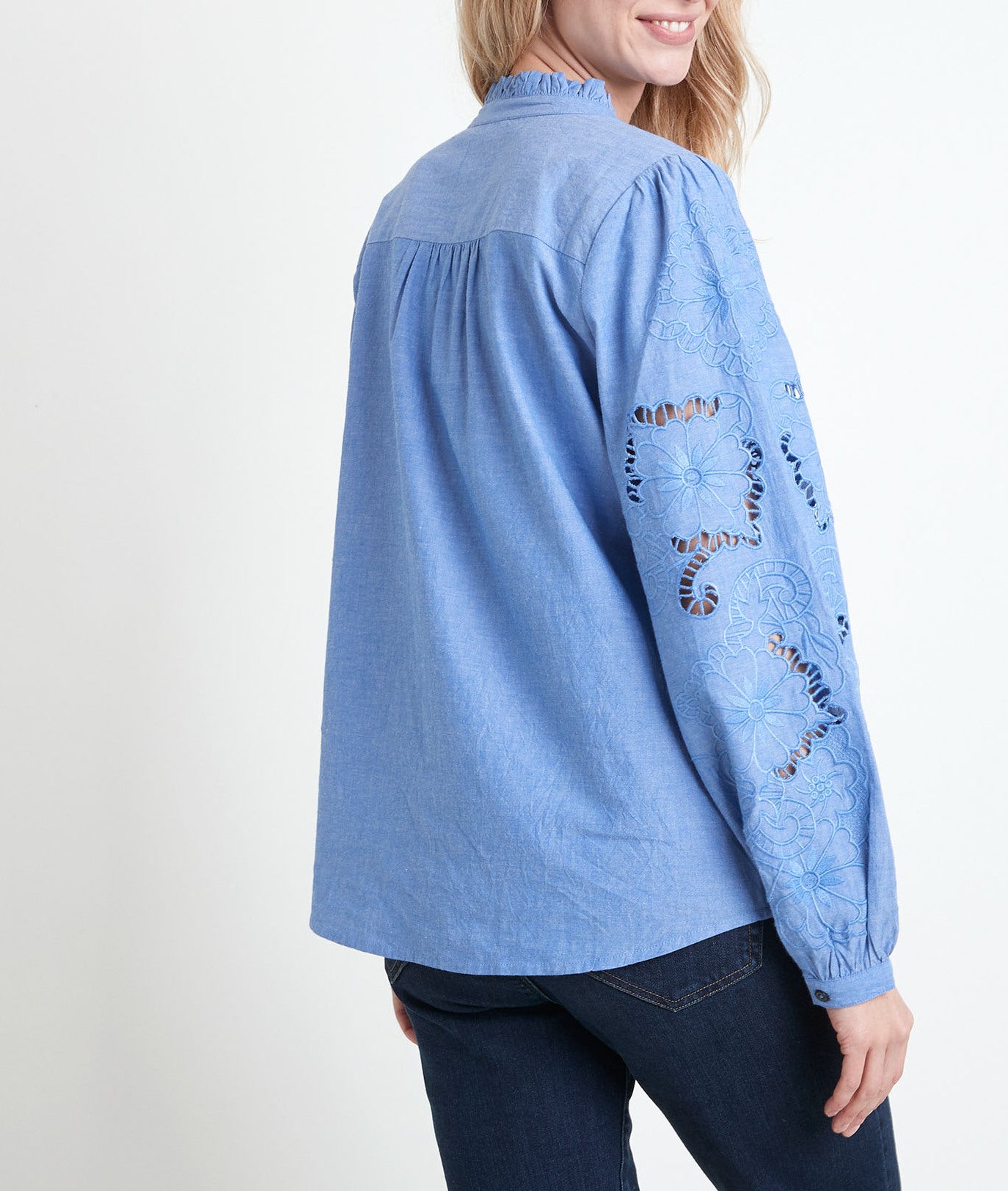 Blouse en coton brodé Tori Faume - seconde main