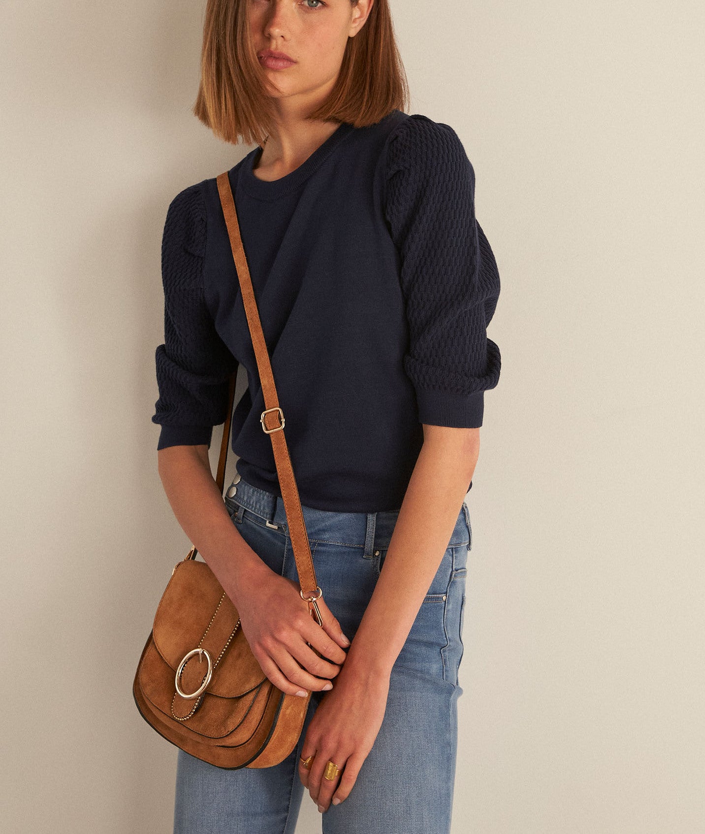 Pull encre en coton BERYL Faume - seconde main