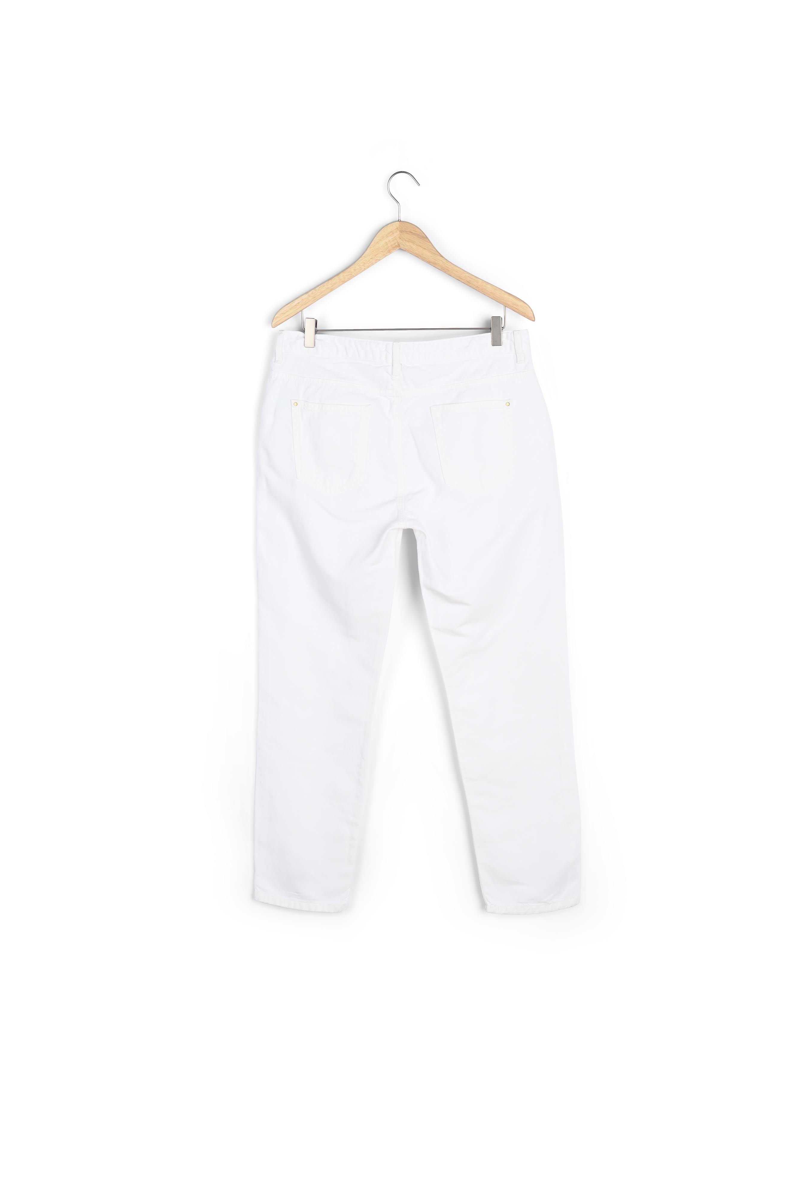 Pantalon droit en coton et lin écru Farel Faume - seconde main