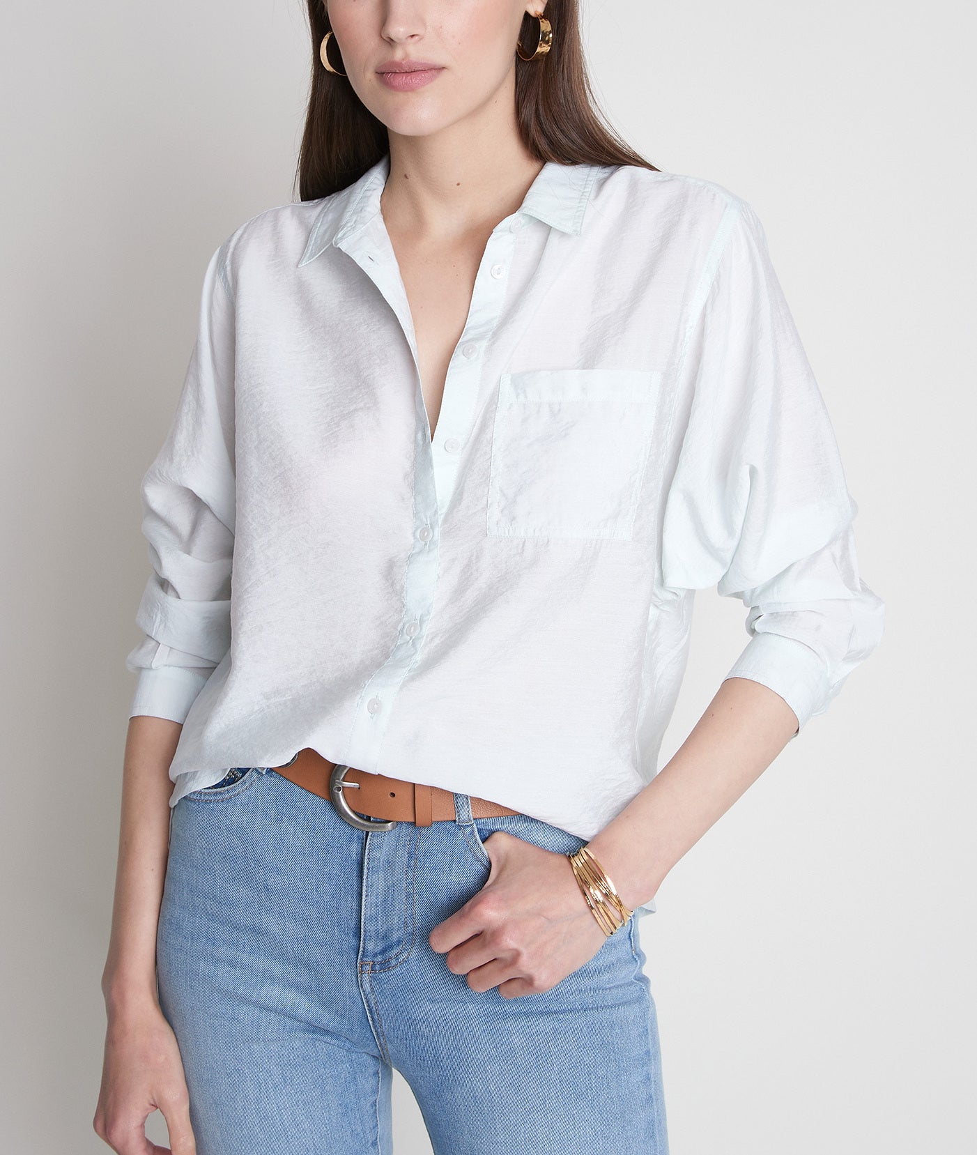 Chemise large et fluide jade Adila Faume - seconde main