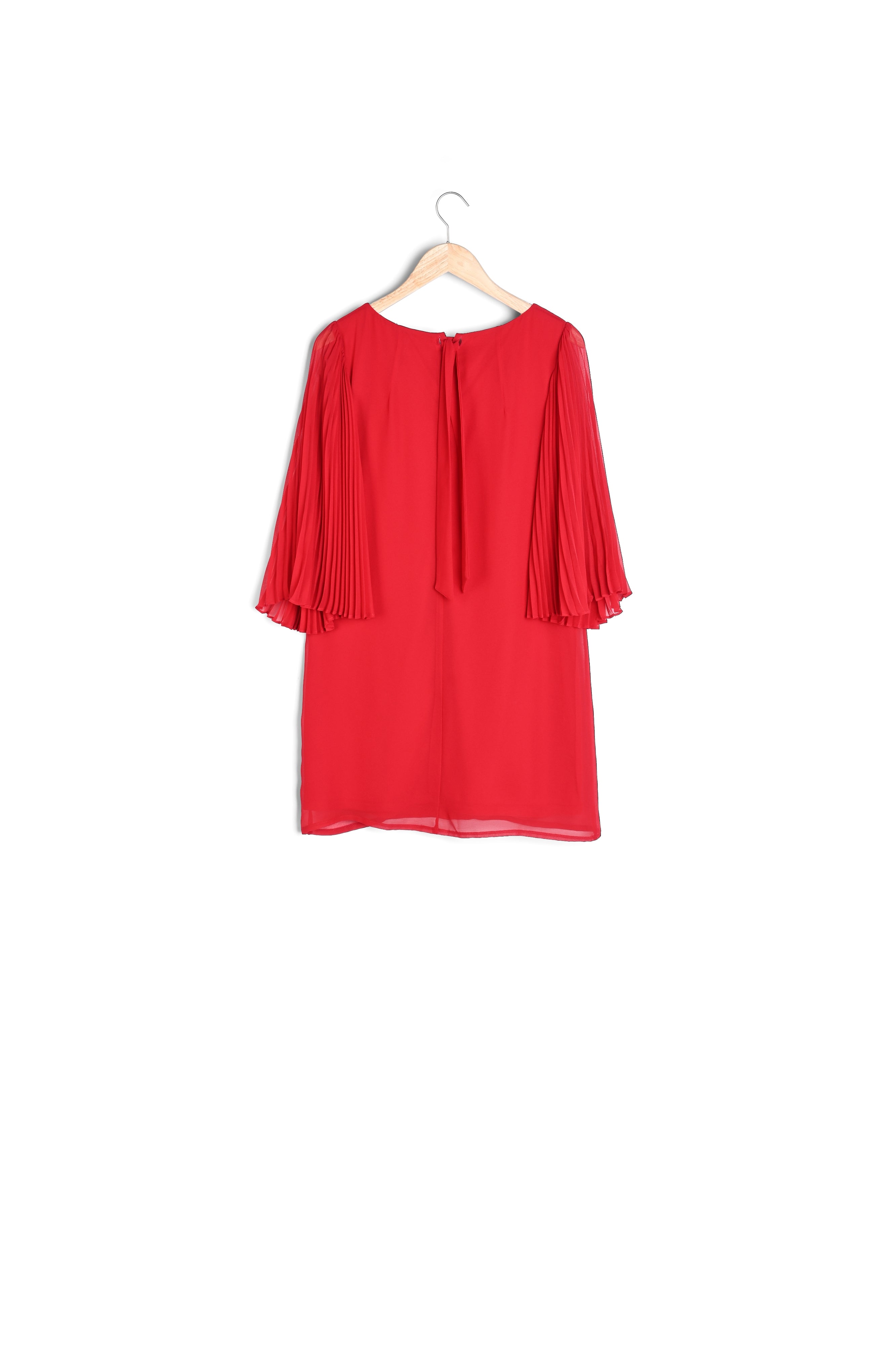 Robe rouge en crêpe Olivia Faume - seconde main