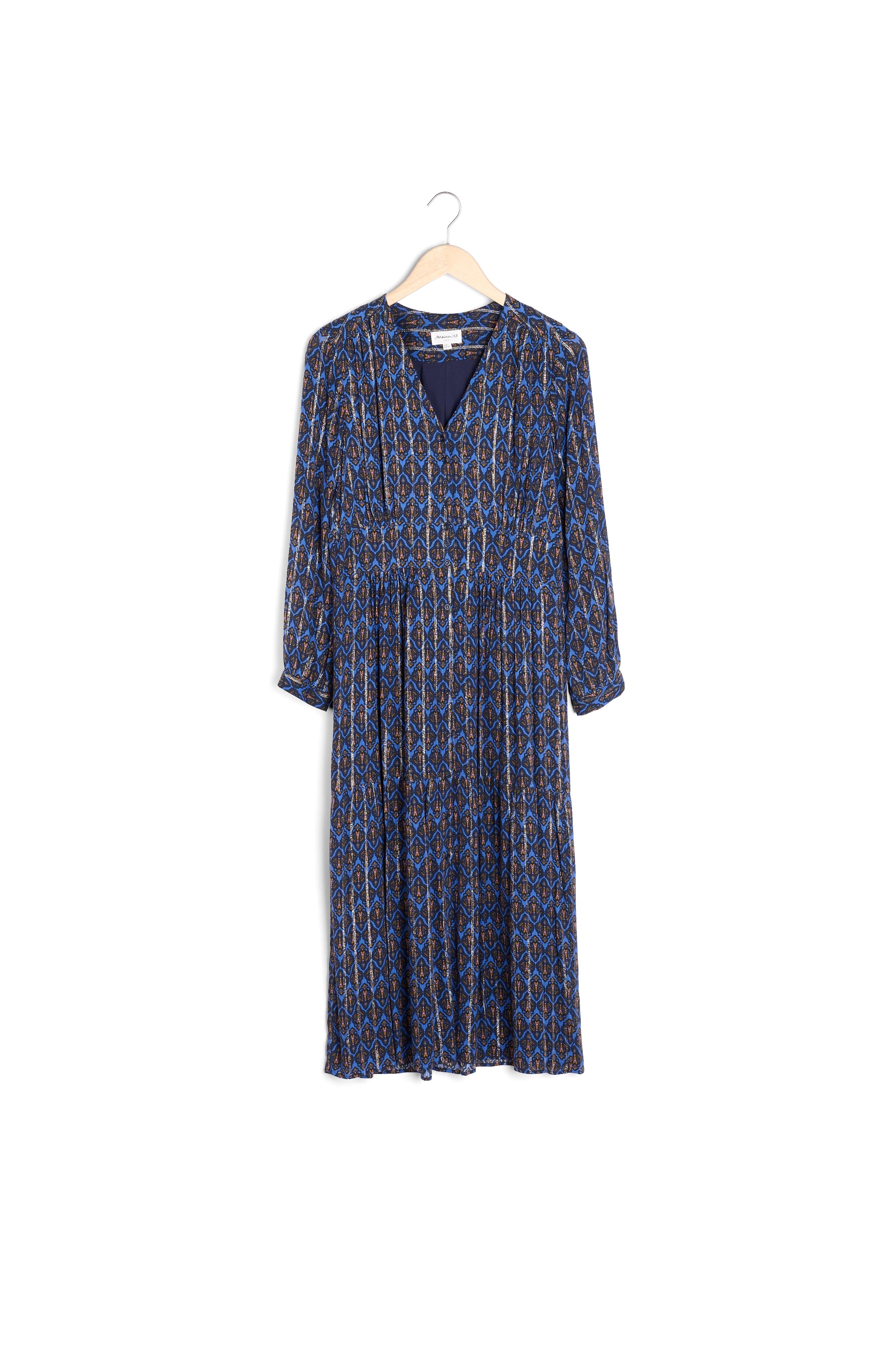 Robe longue imprimée bleu marine Nais Faume - seconde main