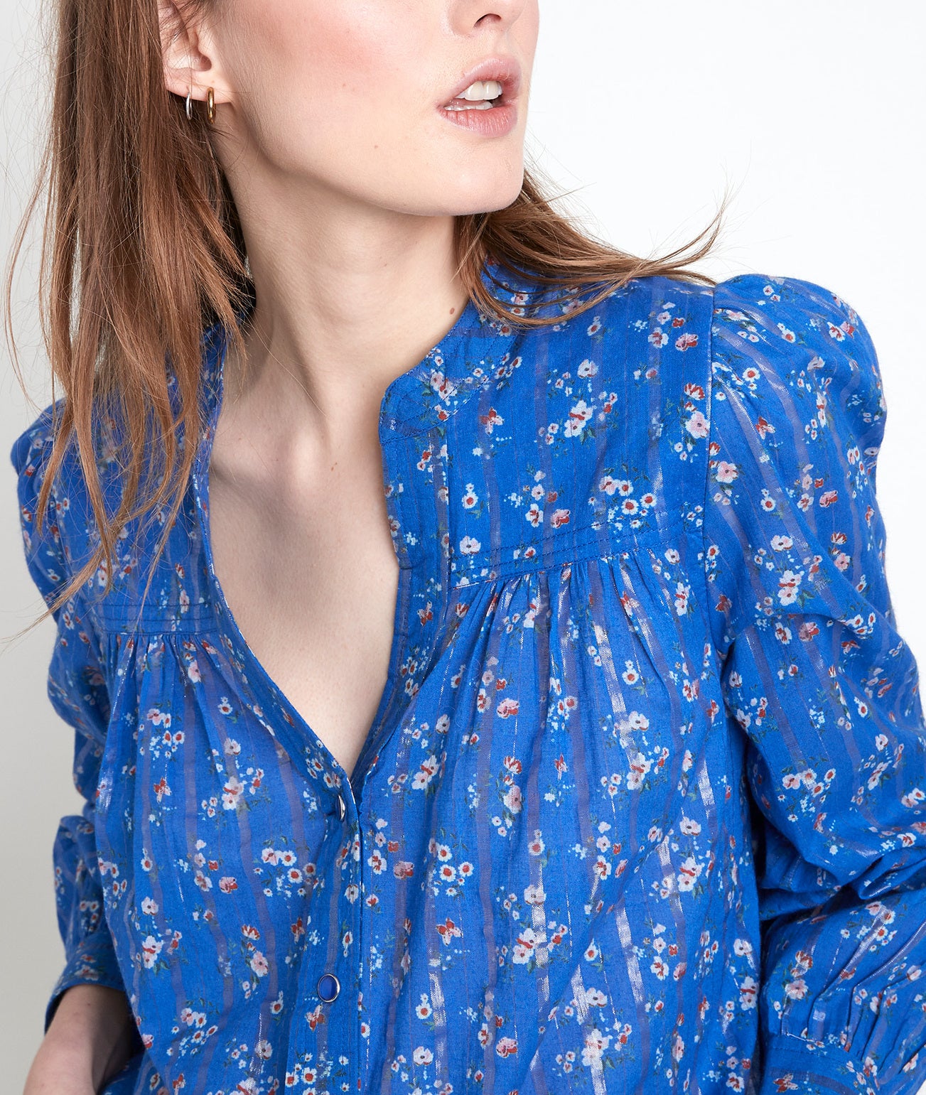 Blouse myosotis imprimée Tifaine Faume - seconde main