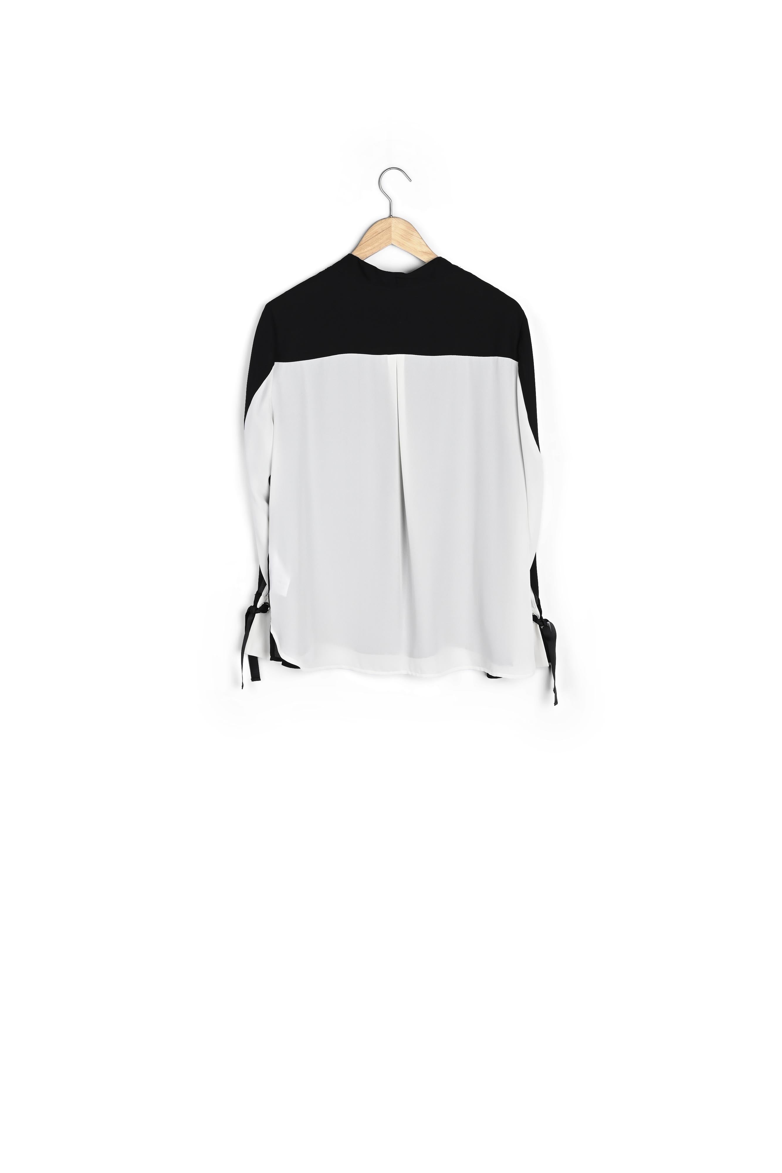 Blouse bicolore détail noeuds Marinette Faume - seconde main