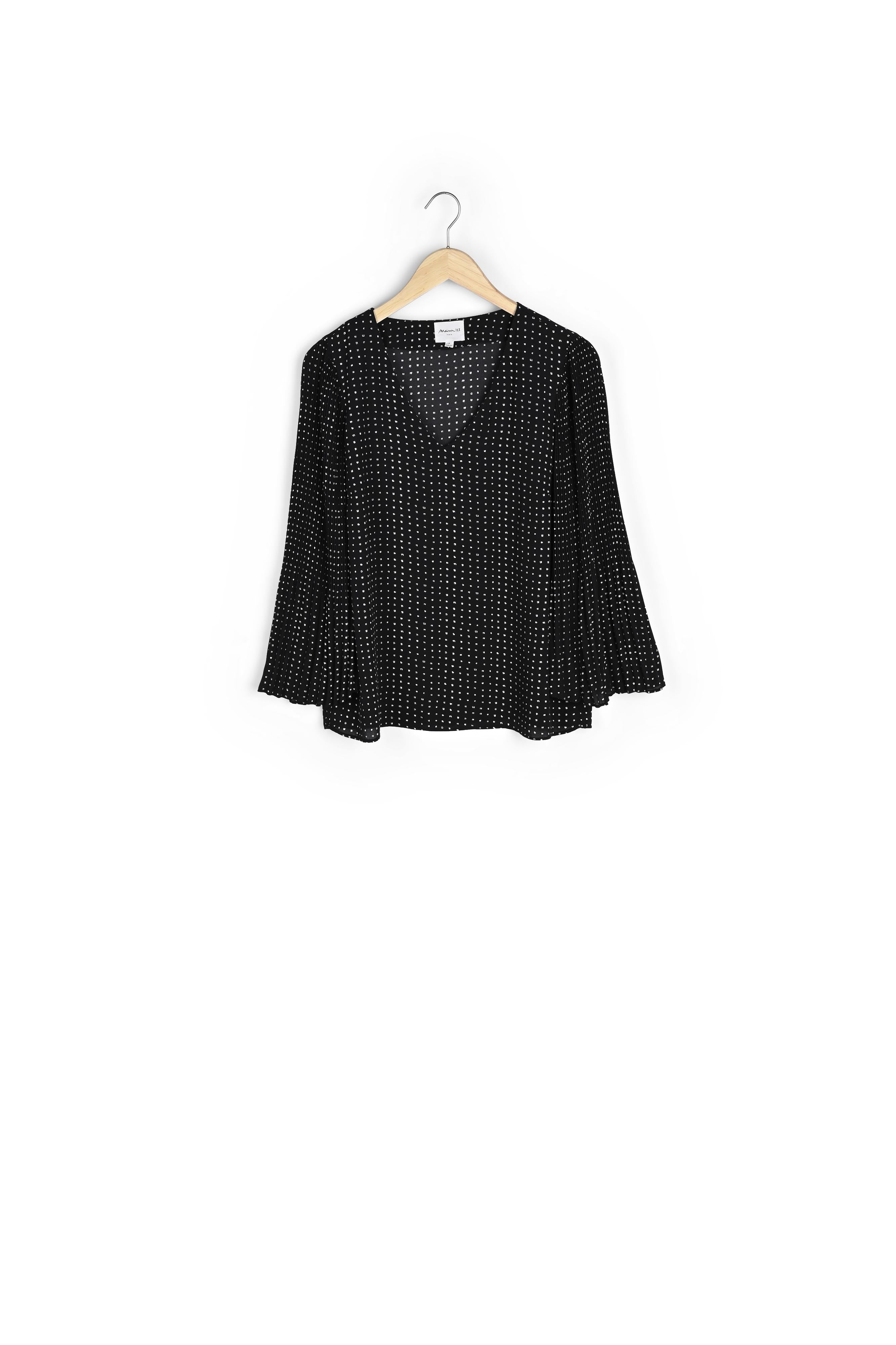 Blouse plissée à pois Morgane Faume - seconde main