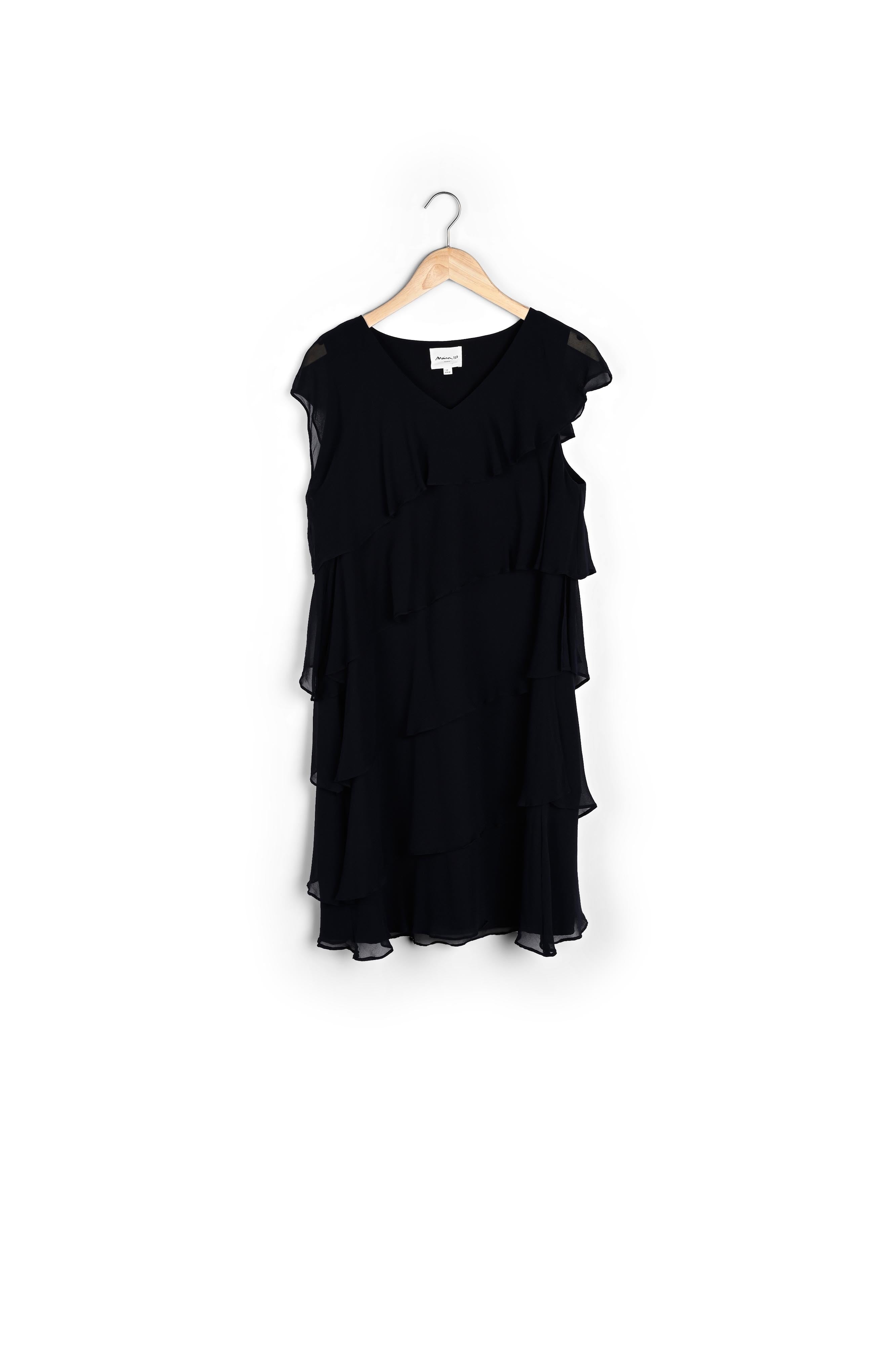 Robe marine en soie à volants Oly Faume - seconde main