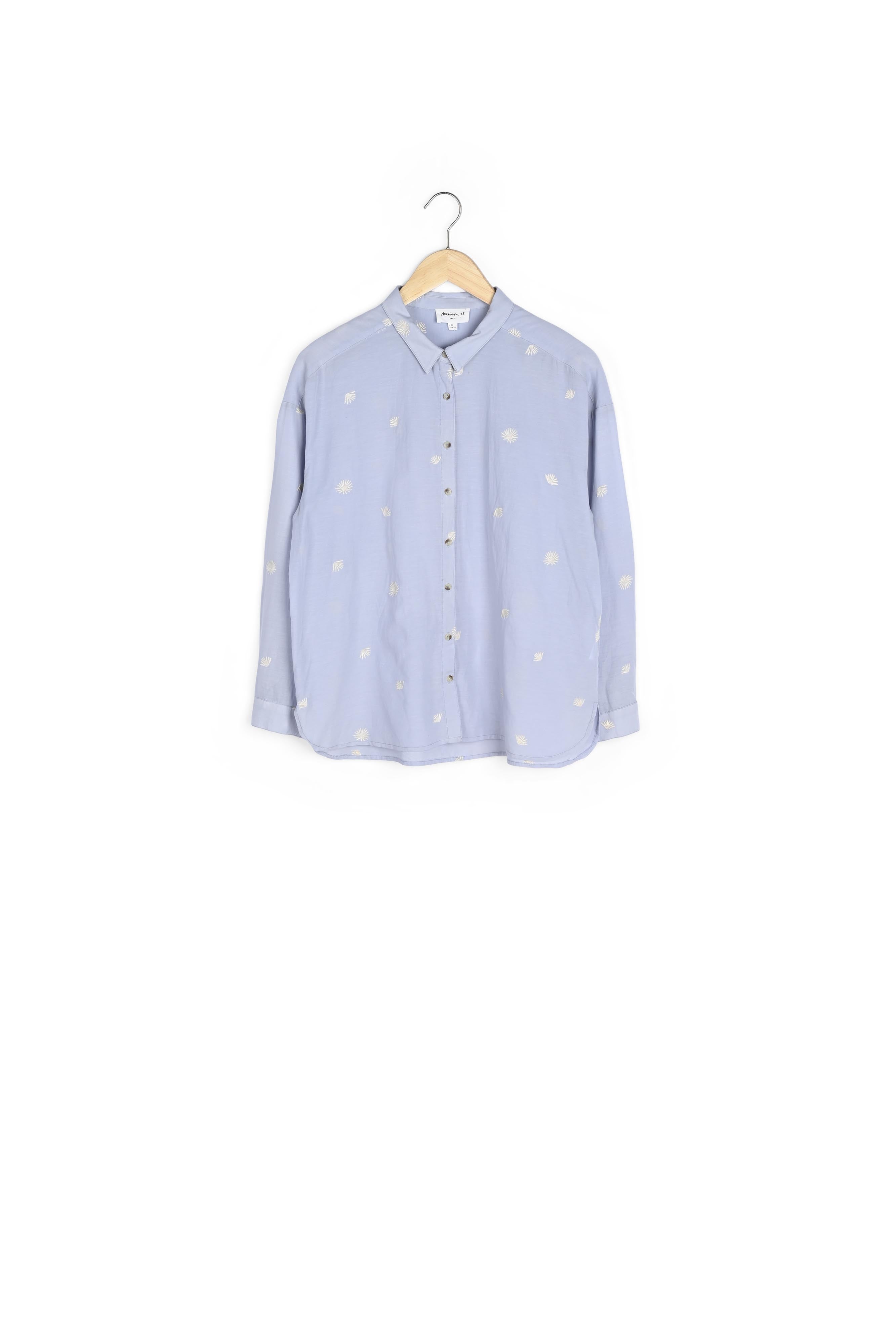 Chemise en coton brodé bleu clair Lolita Faume - seconde main