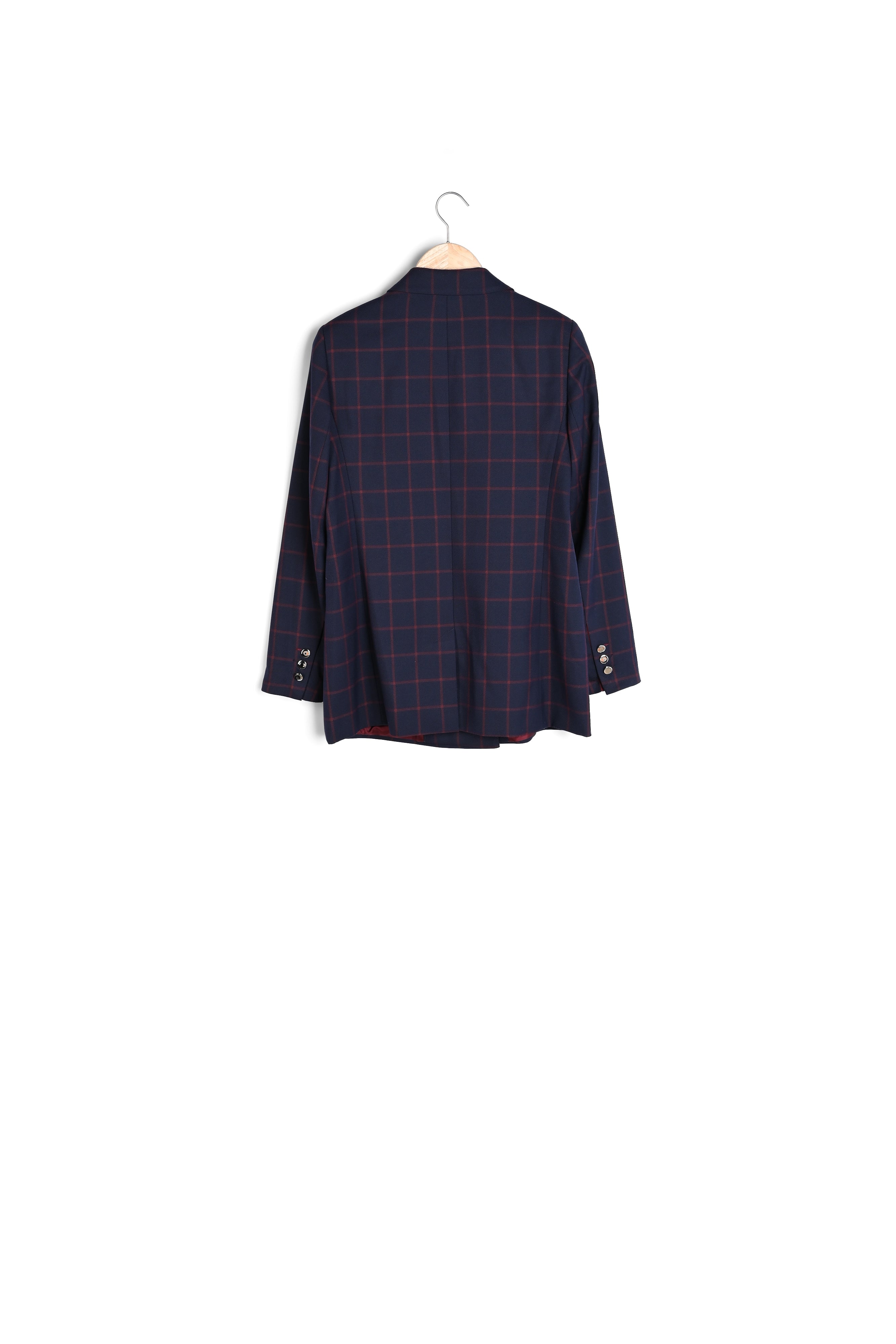 Veste marine à carreaux Brian Faume - seconde main