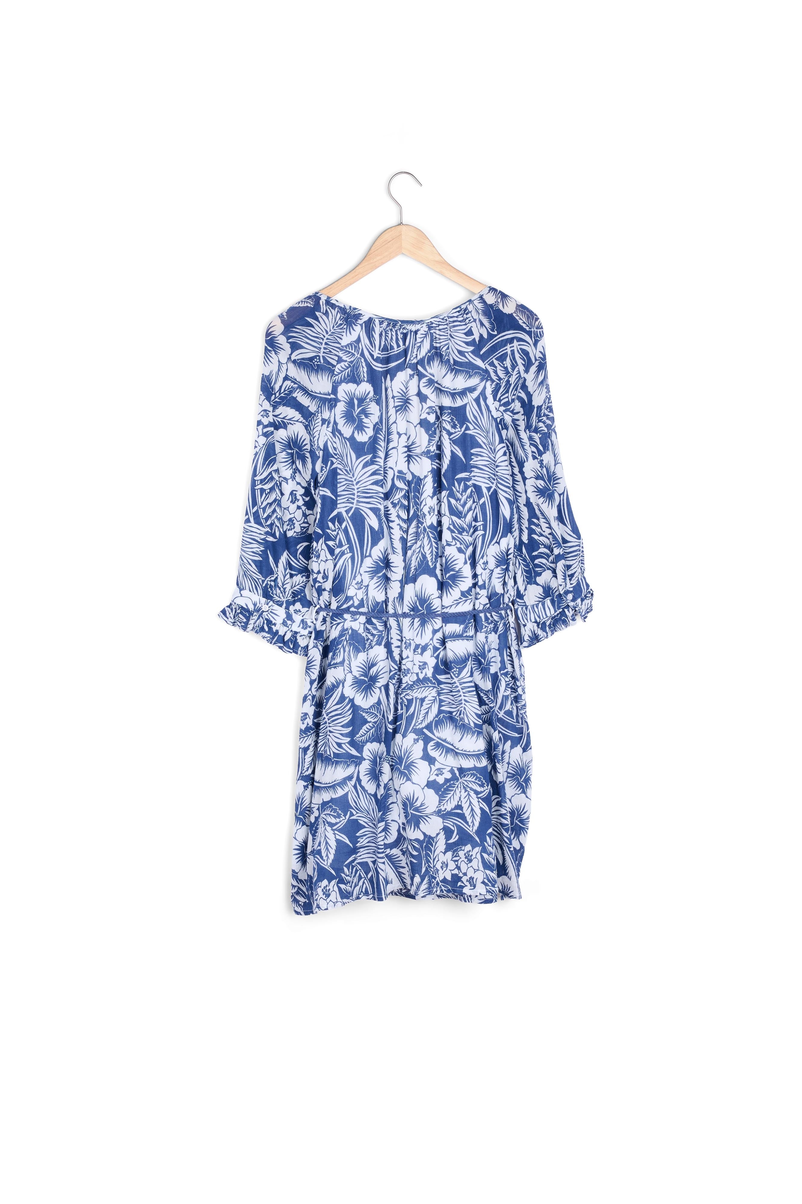 Robe blanche imprimé exotique Liane Faume - seconde main