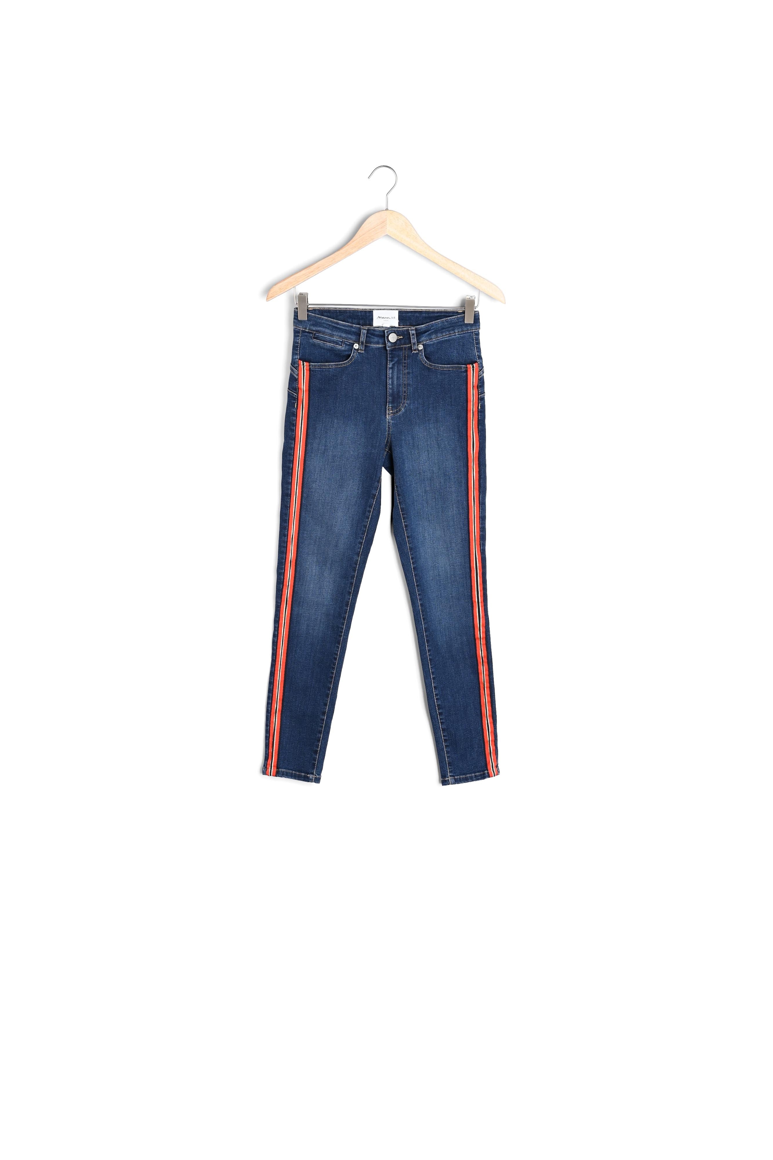 L'Audacieux skinny : jean rayé stone used Sally Faume - seconde main