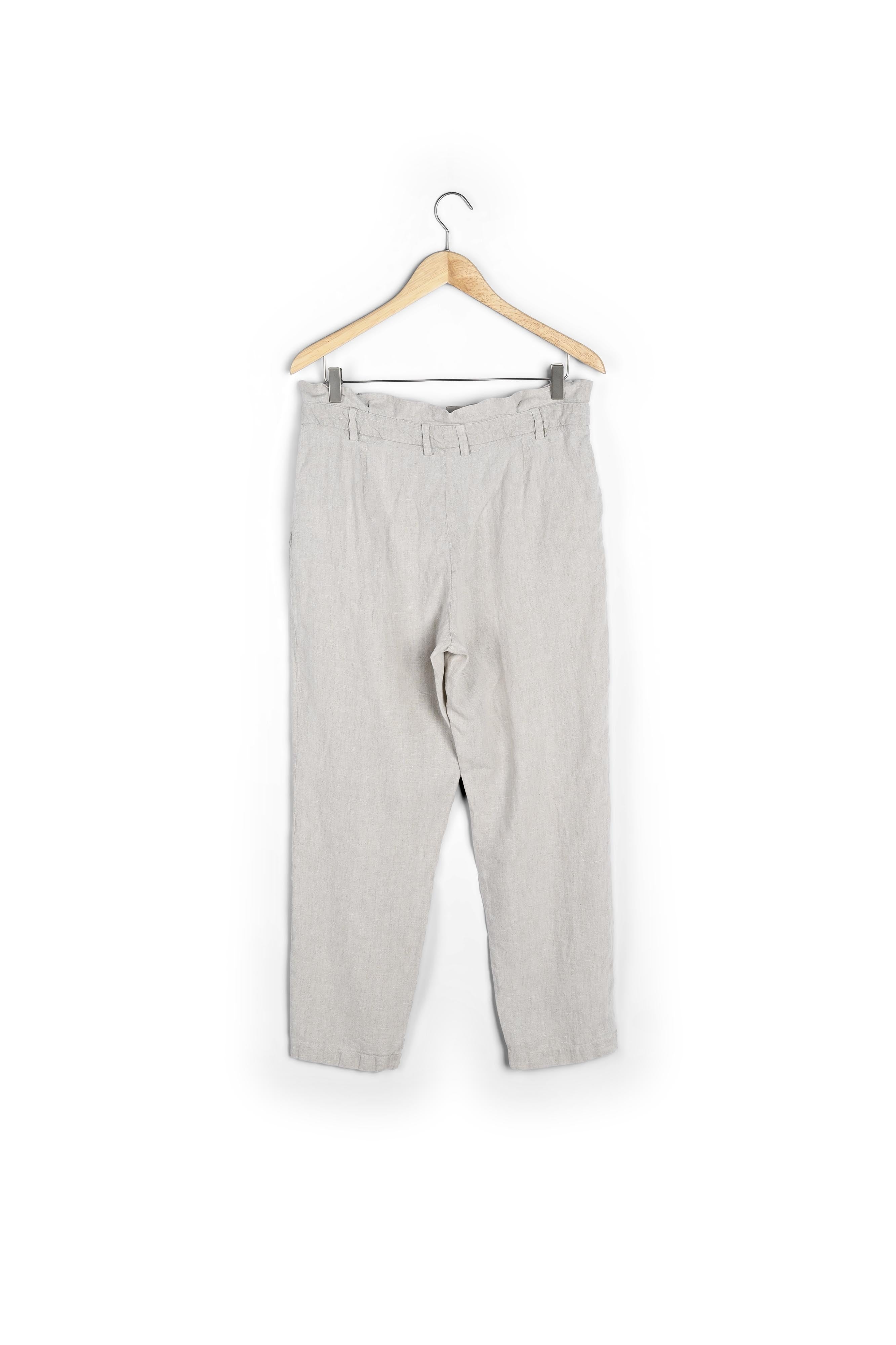 Pantalon chino en lin responsable beige Sirene Faume - seconde main