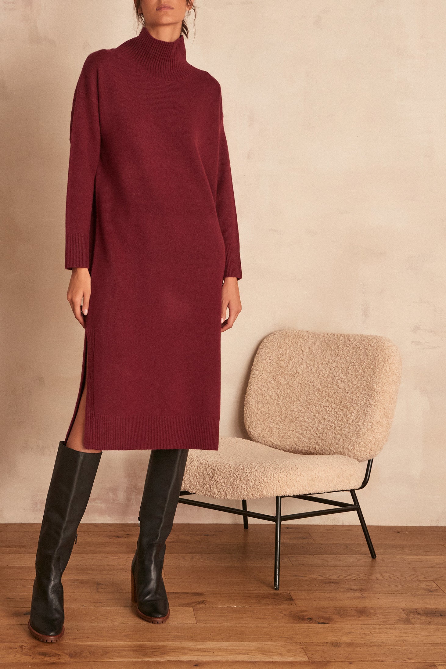 Robe en laine et yack Cathia Faume - seconde main