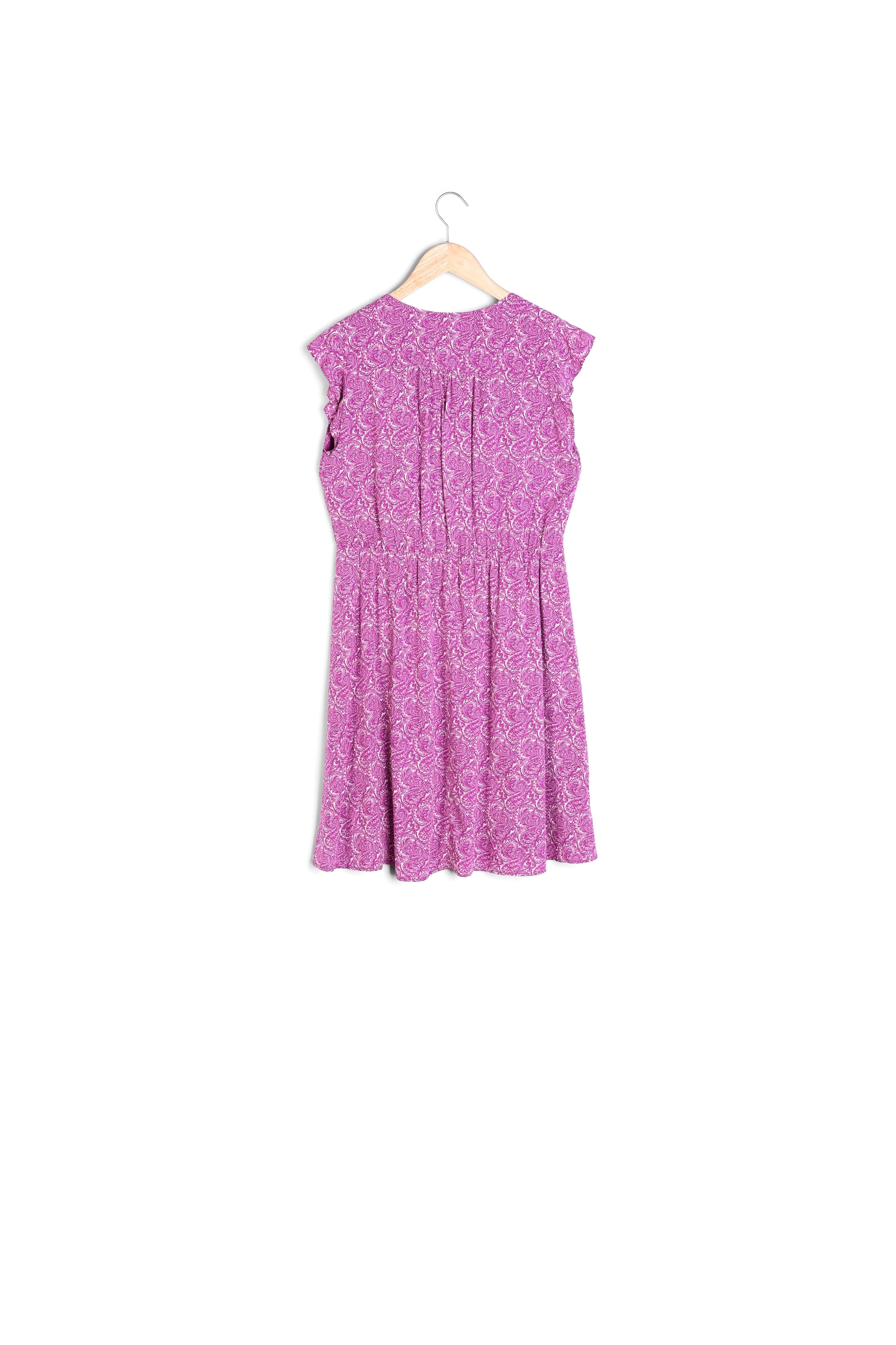 Robe courte imprimée violette Laudine Faume - seconde main