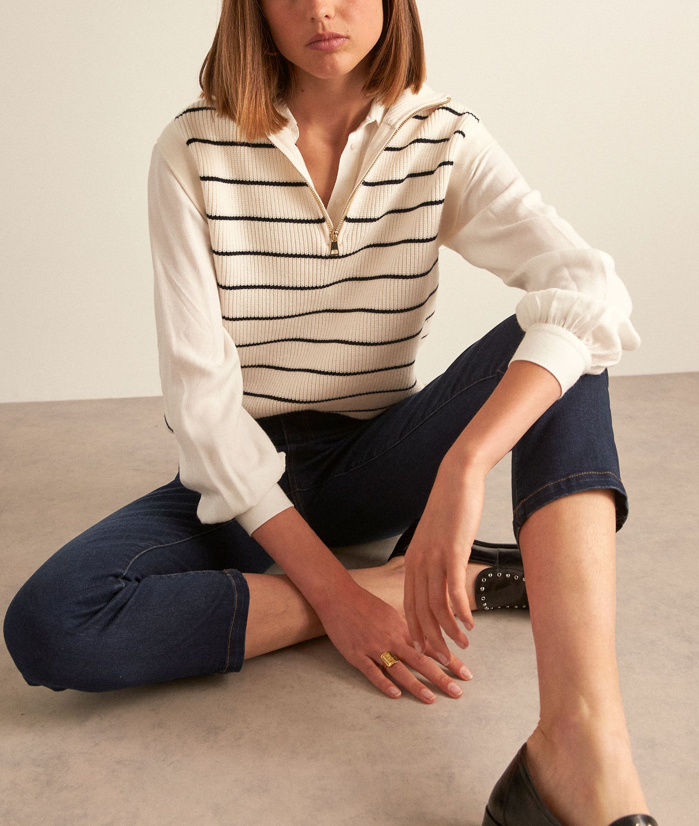 Pull marinière sans manches Barthelemy Faume - seconde main