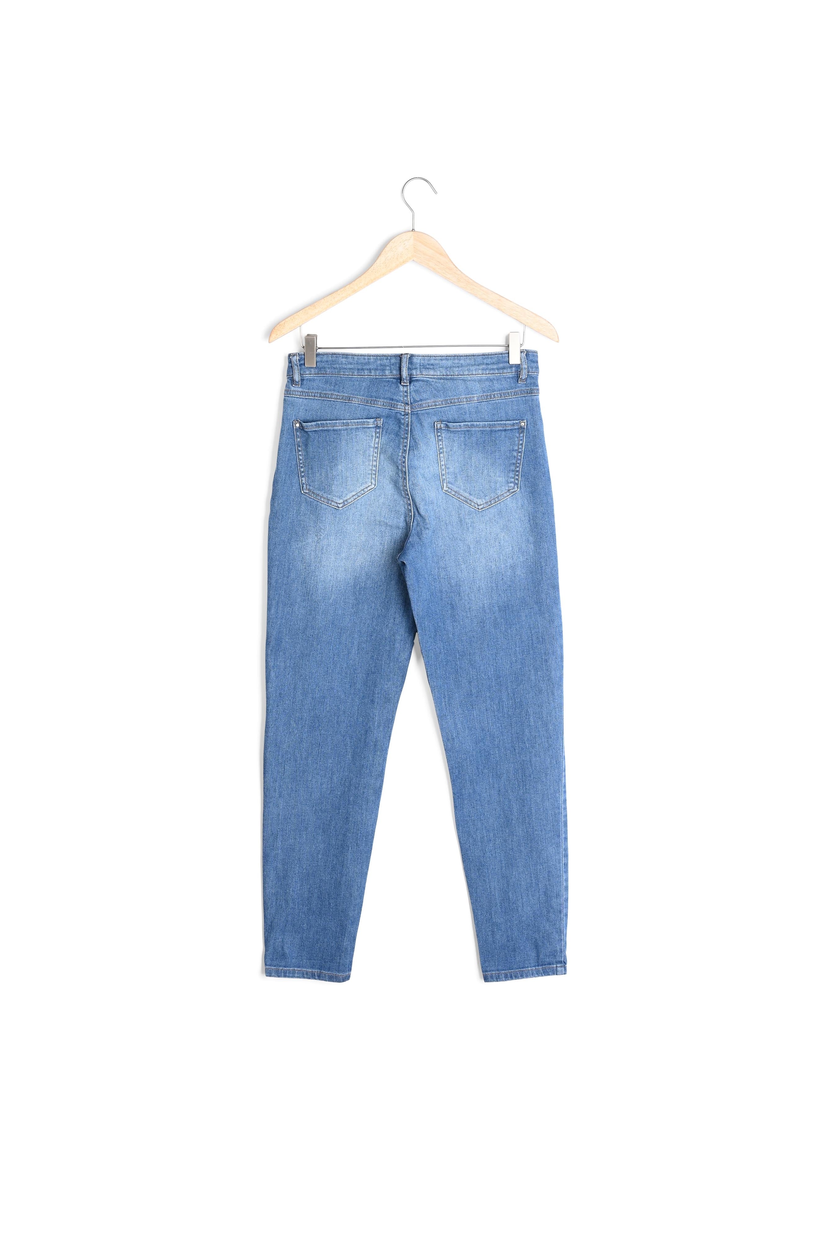 Jean mum en coton stone used Becki Faume - seconde main