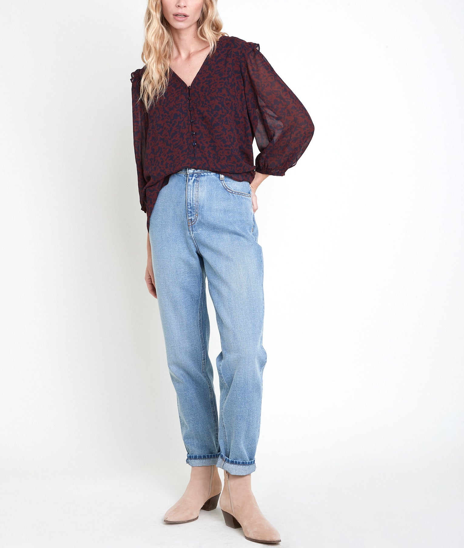 Blouse imprimée Tanger Faume - seconde main