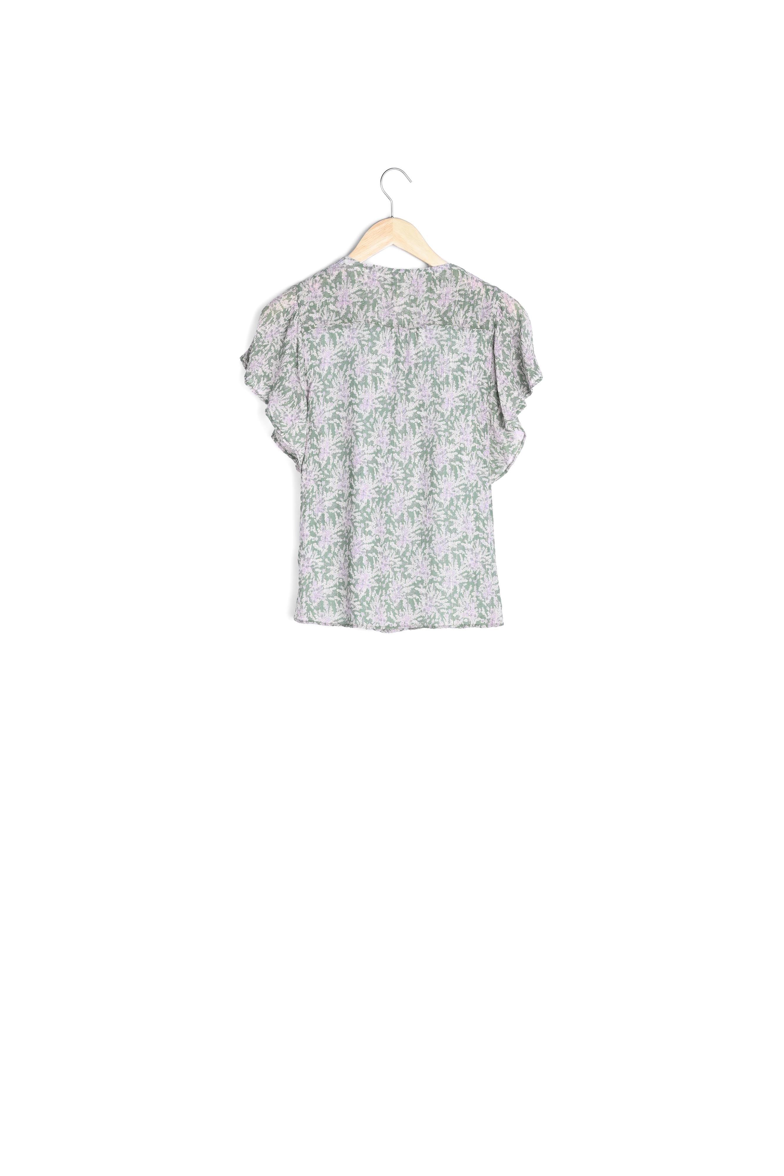 Blouse imprimée mauve pâle Elou Faume - seconde main