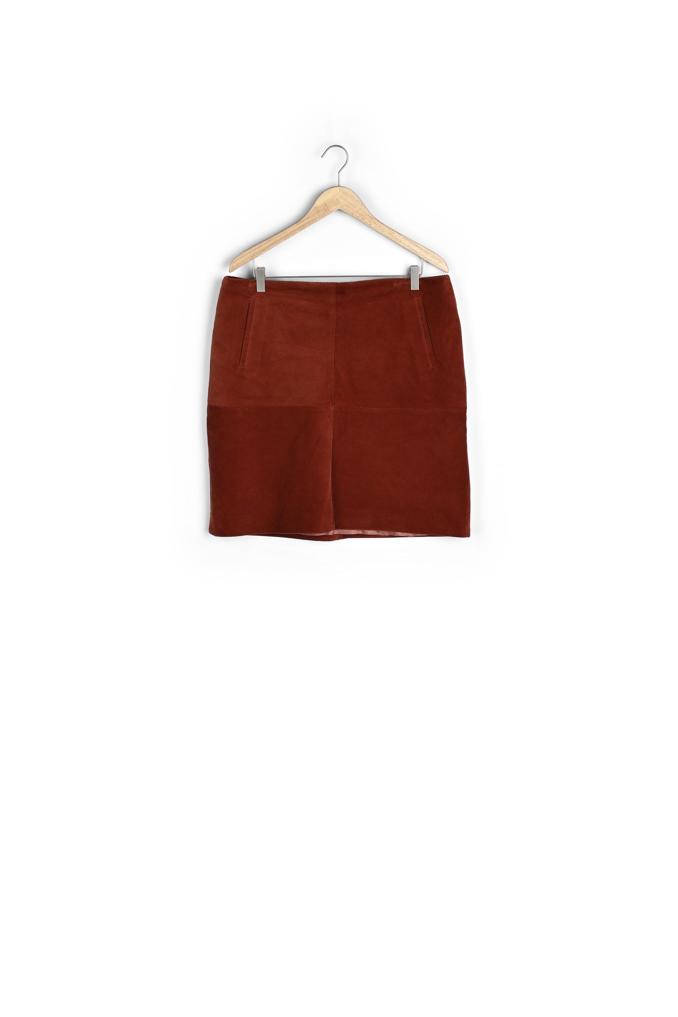 Jupe en velours trapèze Gamra Faume - seconde main