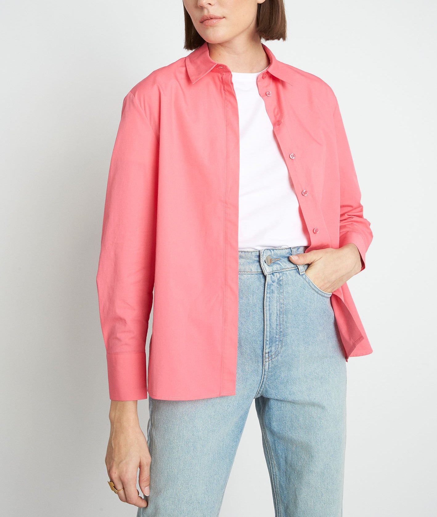 Chemise impeccable en coton rose Esmeralda Faume - seconde main