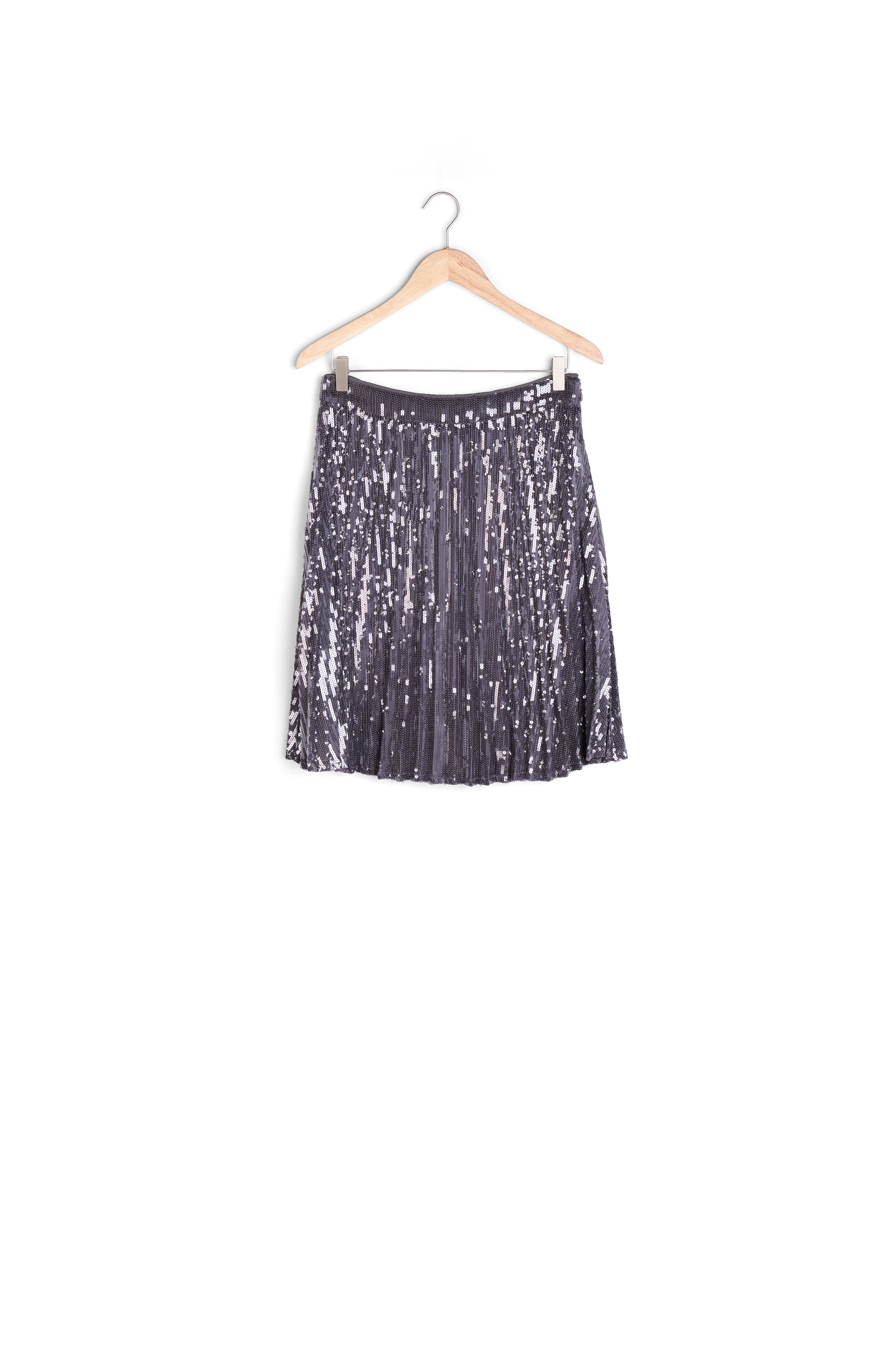 Jupe plissée à sequins Gemme Faume - seconde main