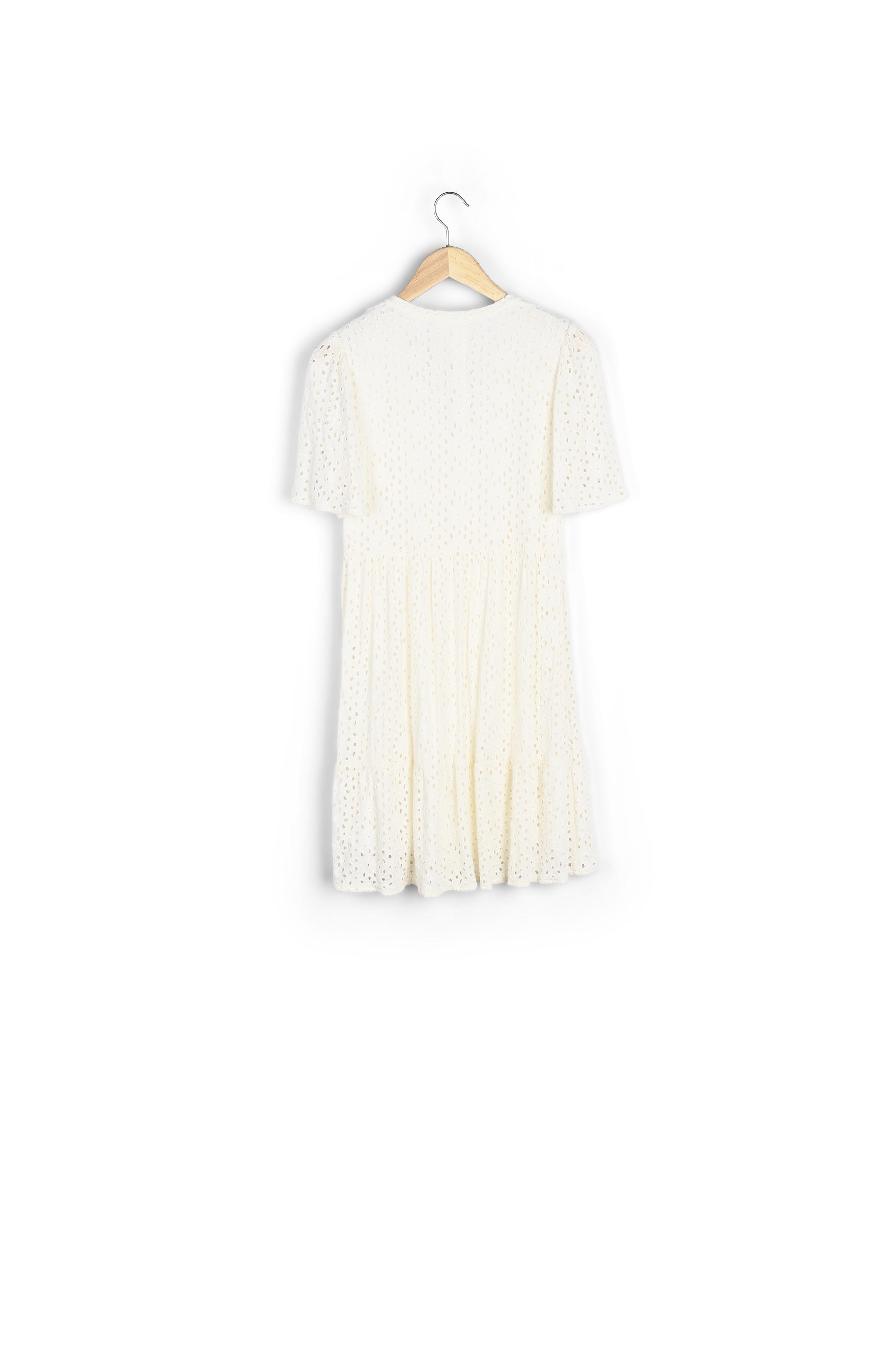 Robe écrue brodée Nara Faume - seconde main