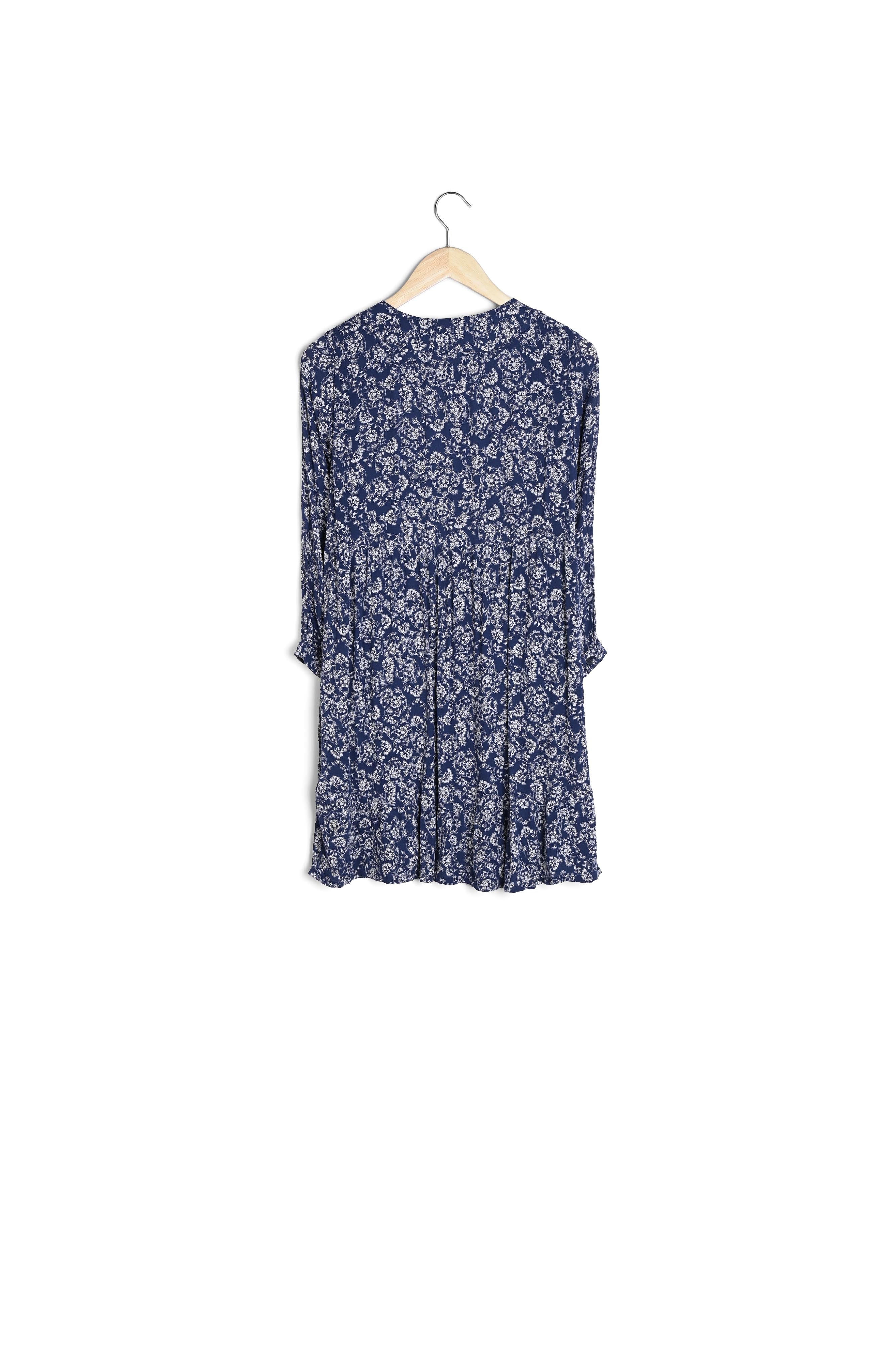 Robe marine imprimé fleuri Lou Faume - seconde main