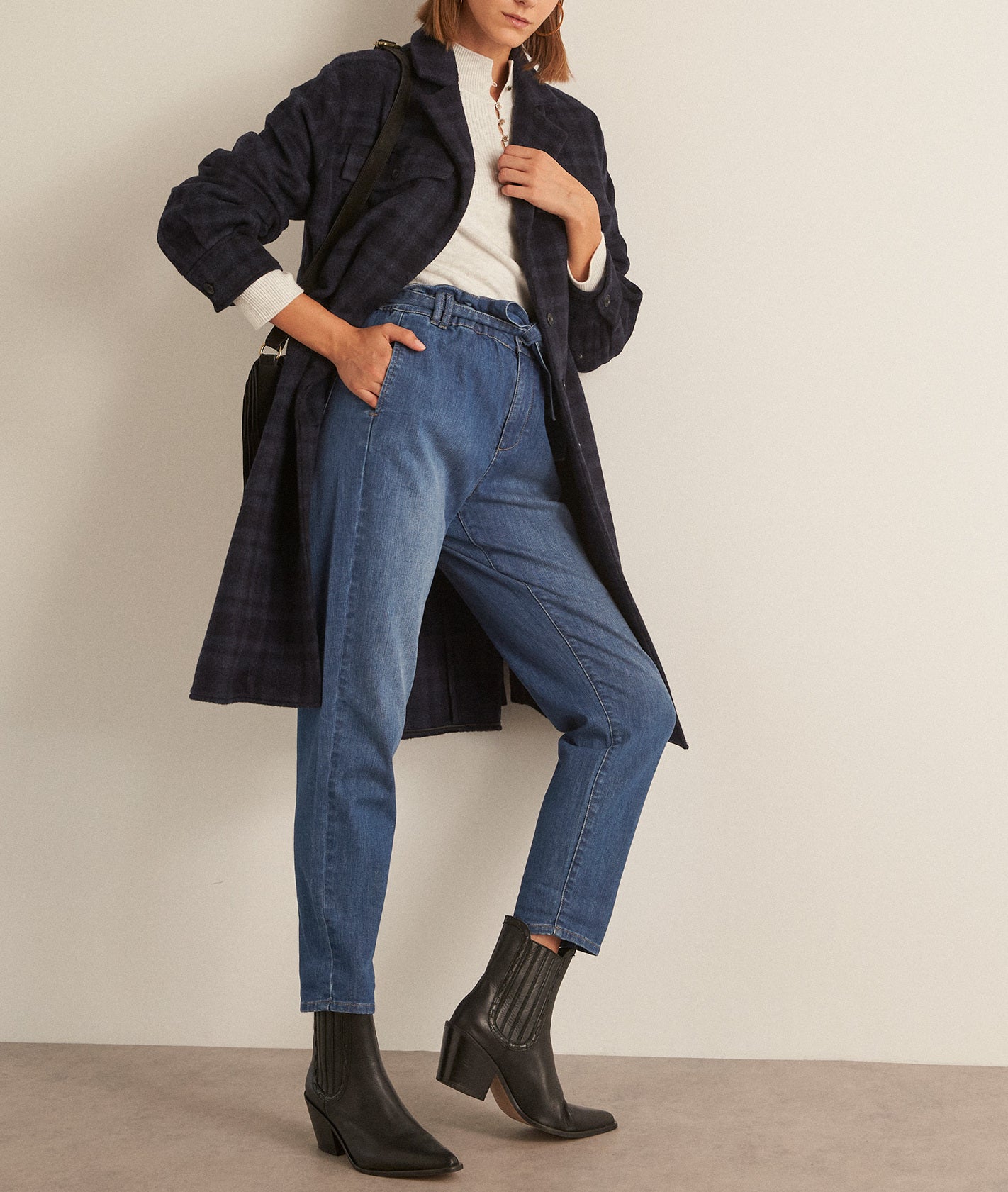 Pull gris en viscose EcoVero Brendon Faume - seconde main