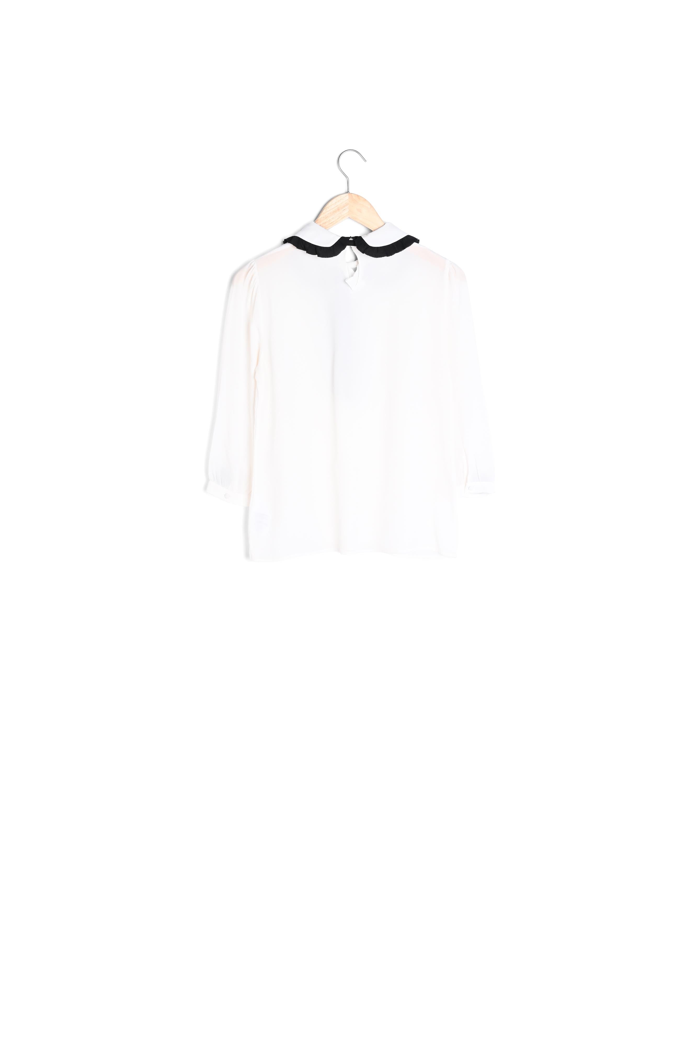 Blouse en soie col fantaisie Madeleine Faume - seconde main