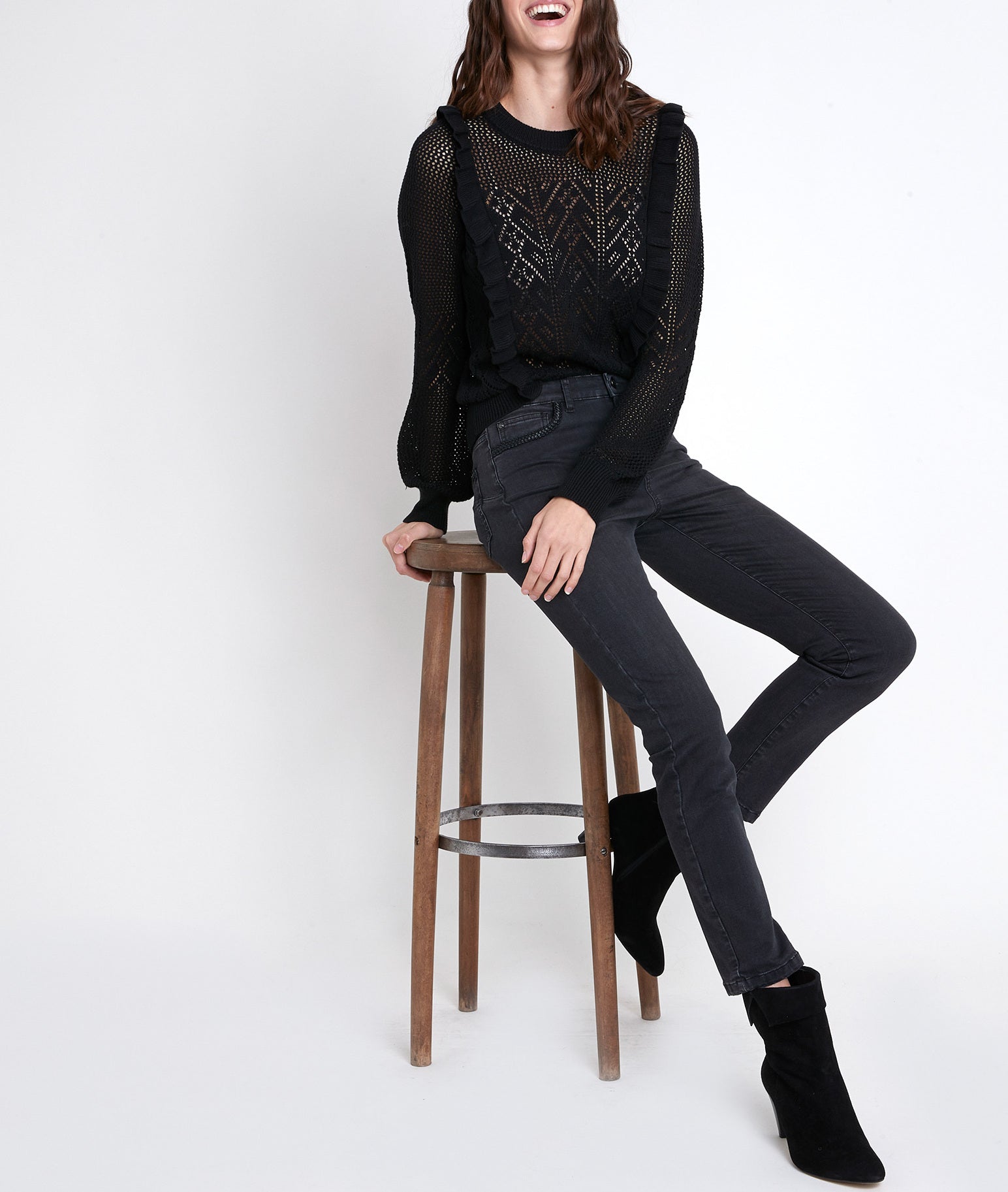 Pull ajouré à volants Aloha Faume - seconde main