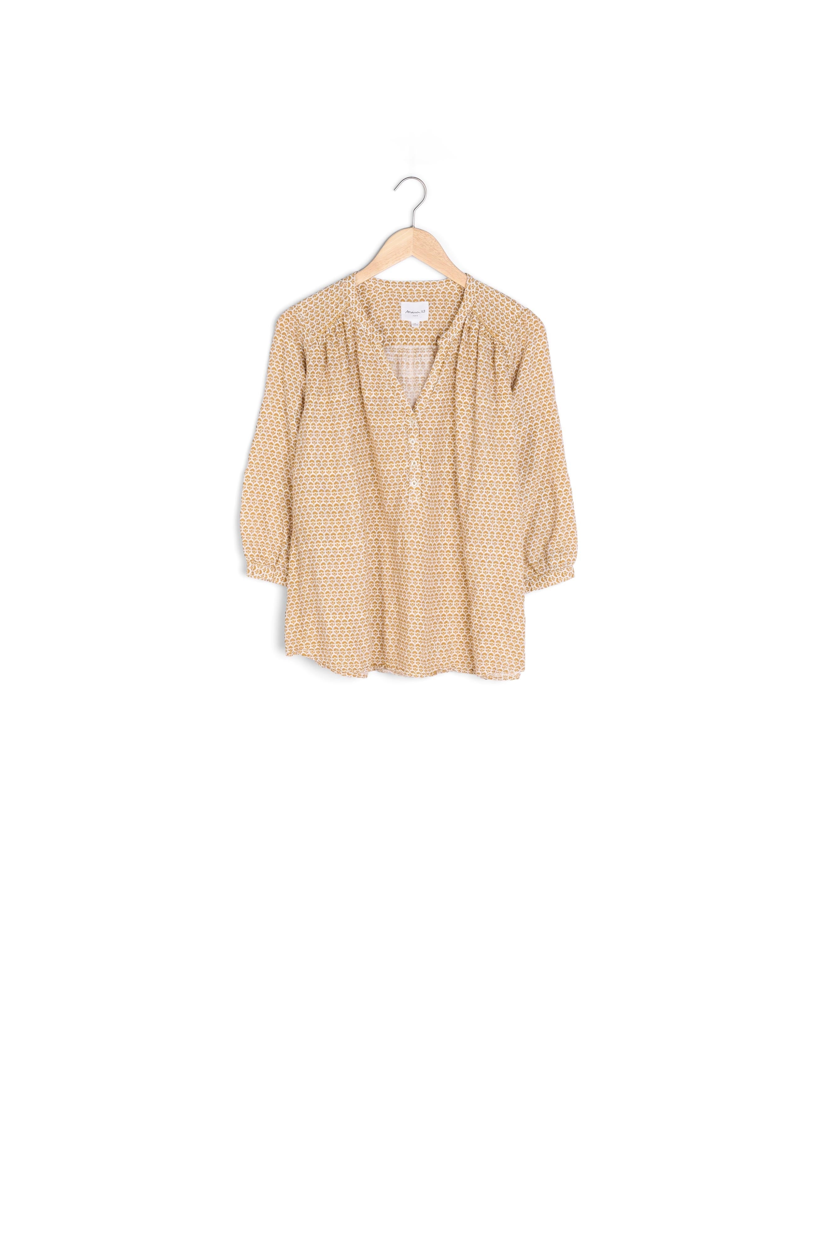 Blouse imprimée jaune Elvire Faume - seconde main