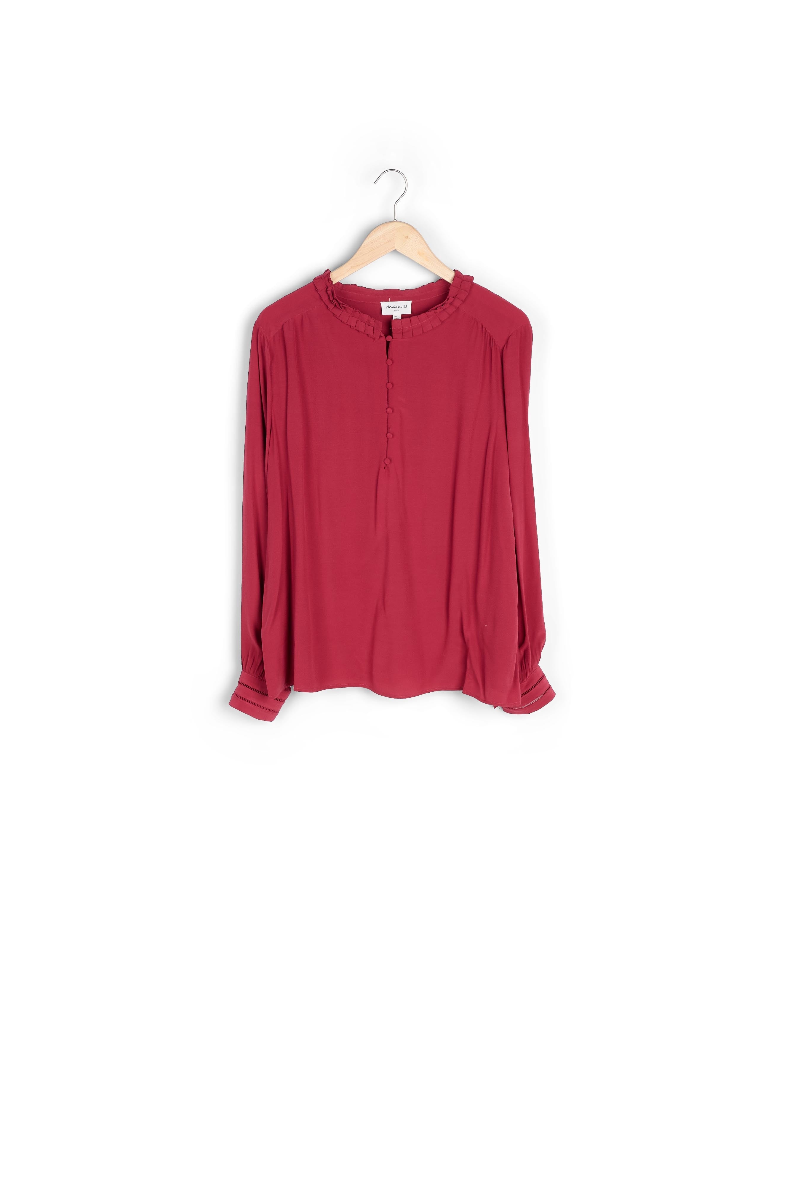 Blouse à col plissé porto Elorine Faume - seconde main