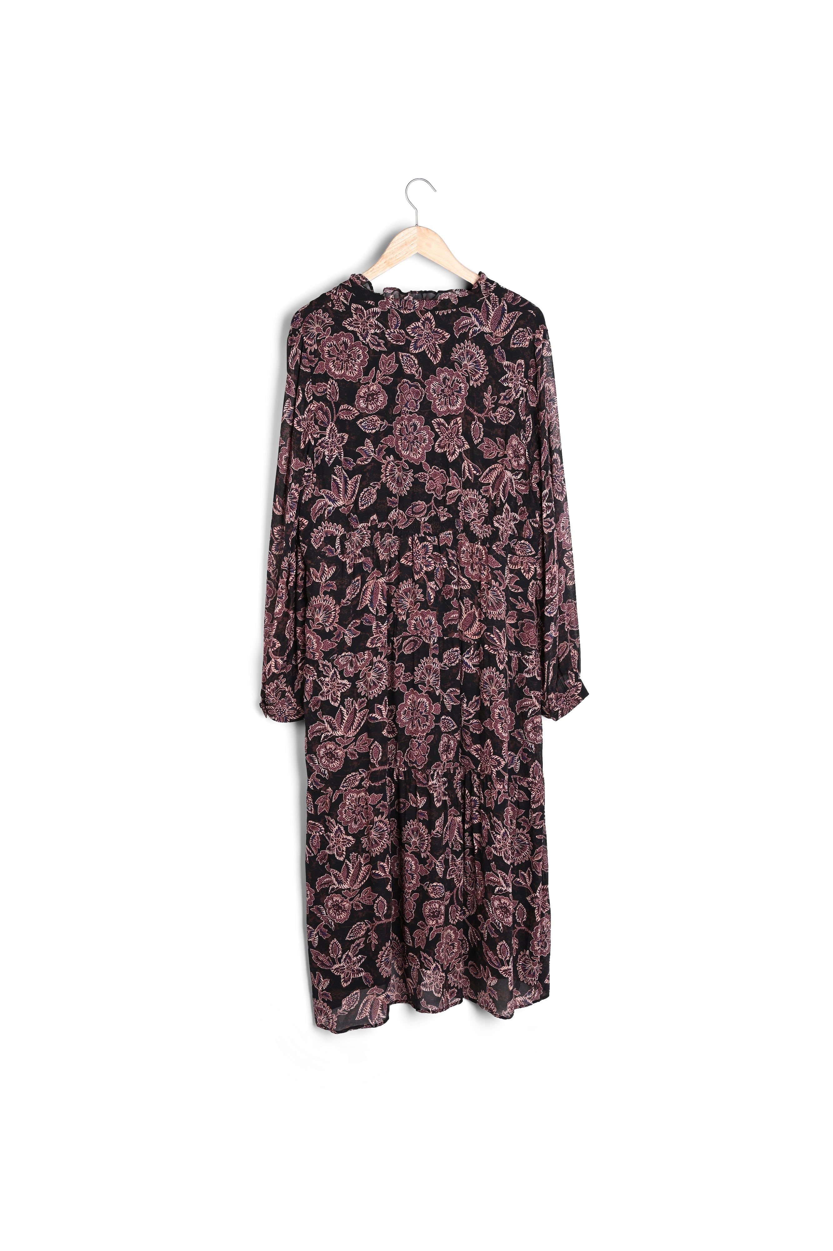 Robe longue imprimée prune Carola Faume - seconde main