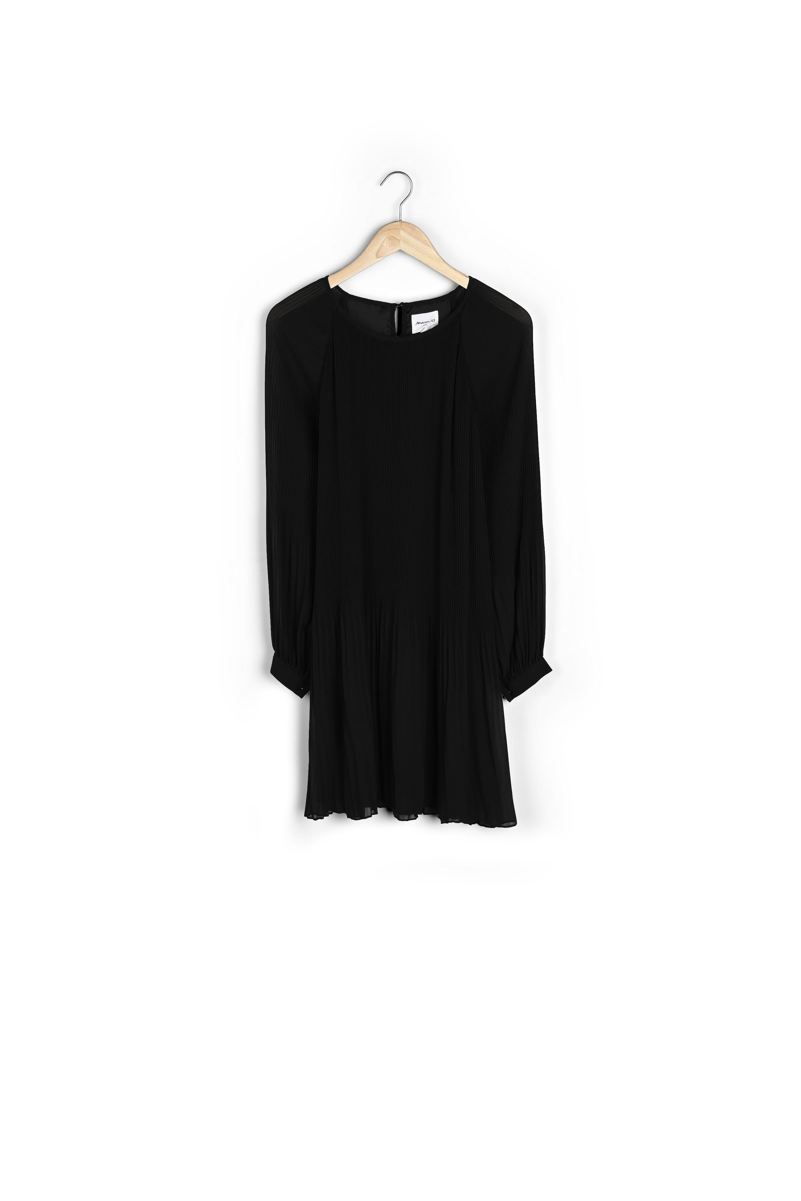 Robe noire plissée Carla Faume - seconde main