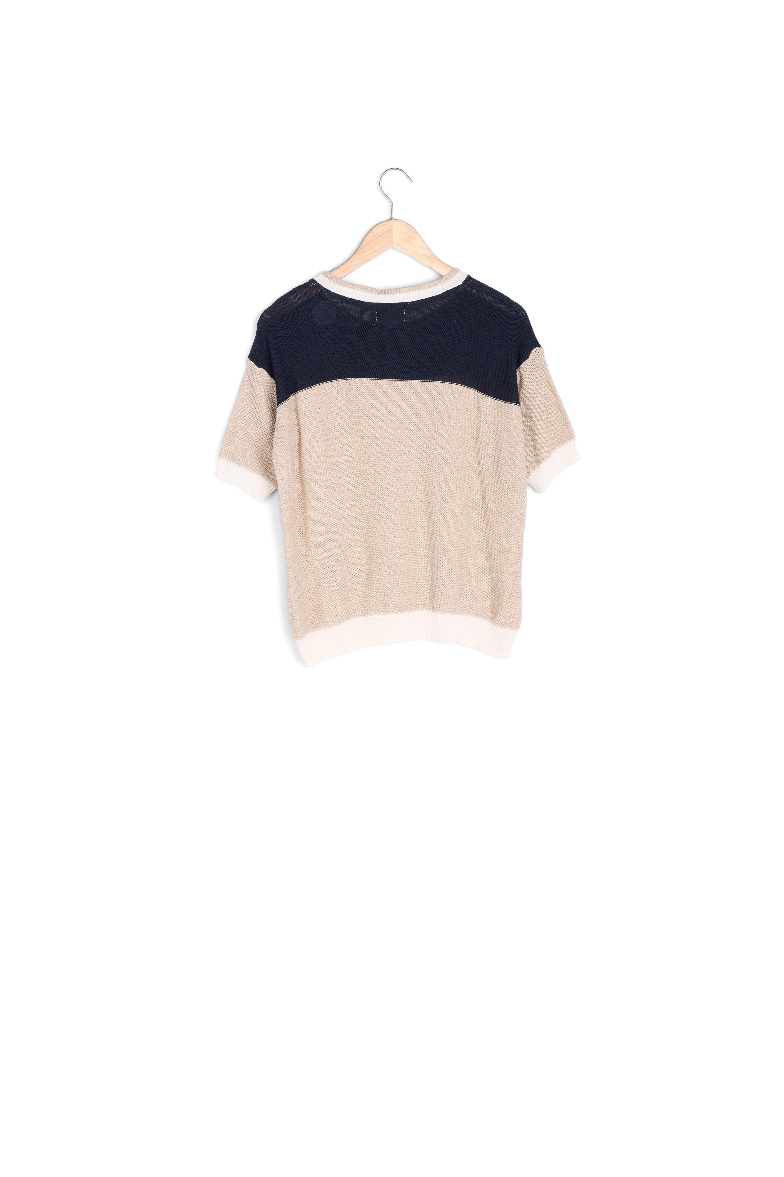 Pull rayé en coton recyclé Devon Faume - seconde main