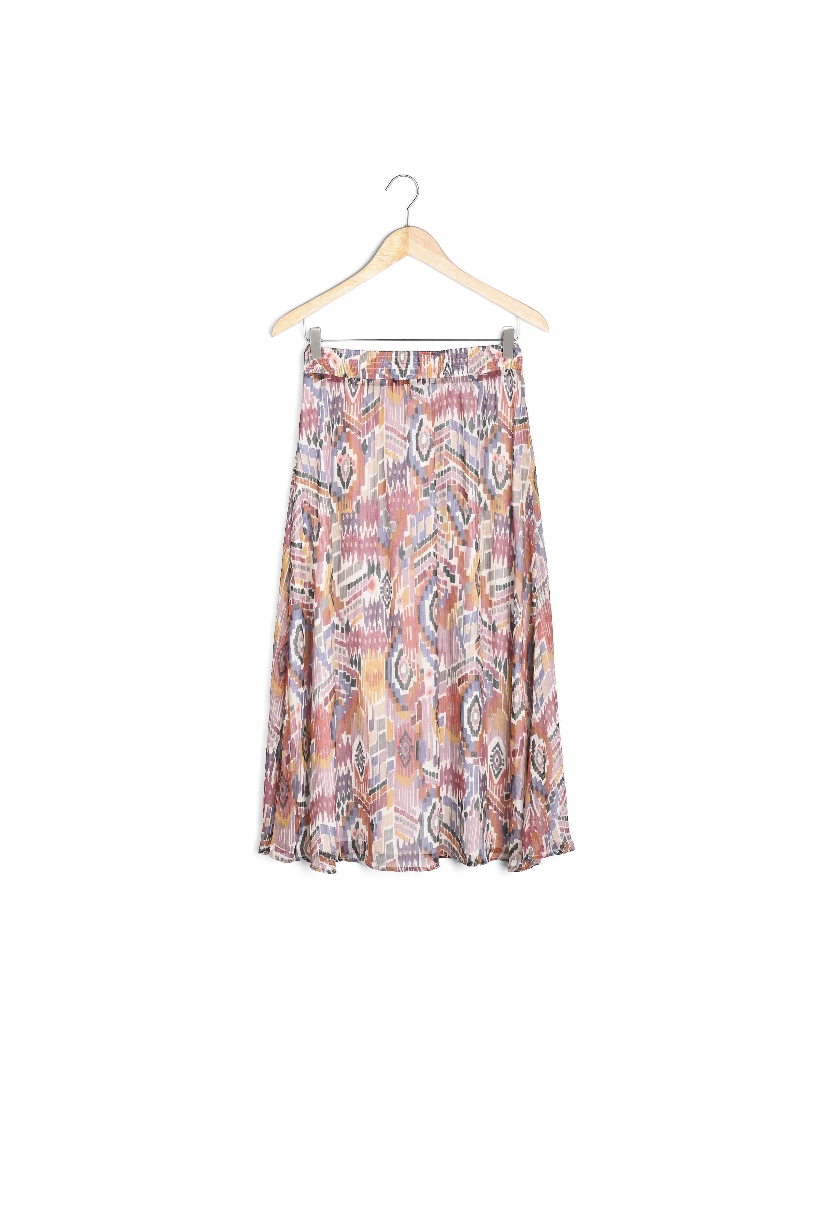 Jupon long imprimé rose Doris Faume - seconde main