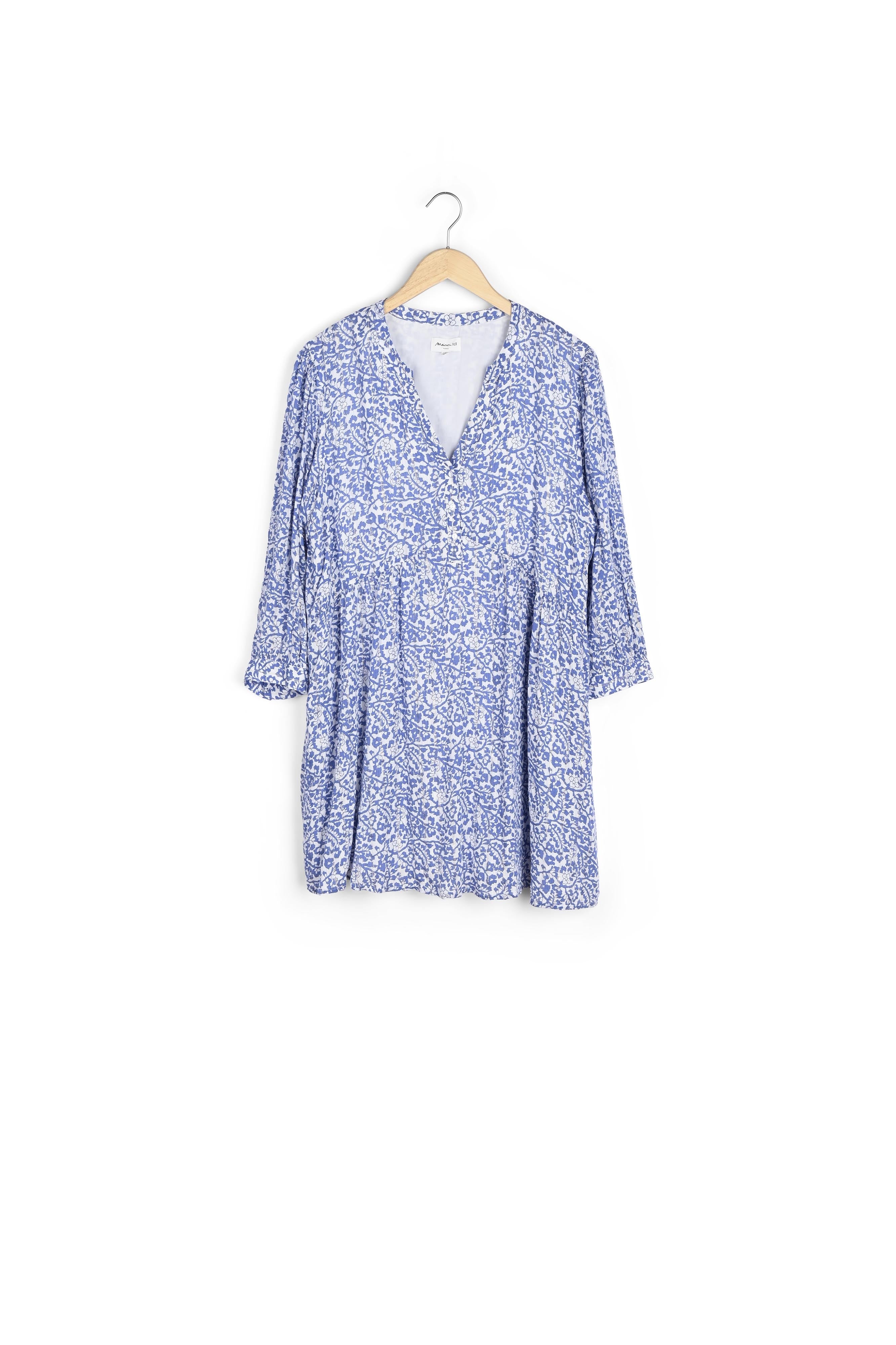 Robe courte imprimée bleu ciel calpyso Faume - seconde main