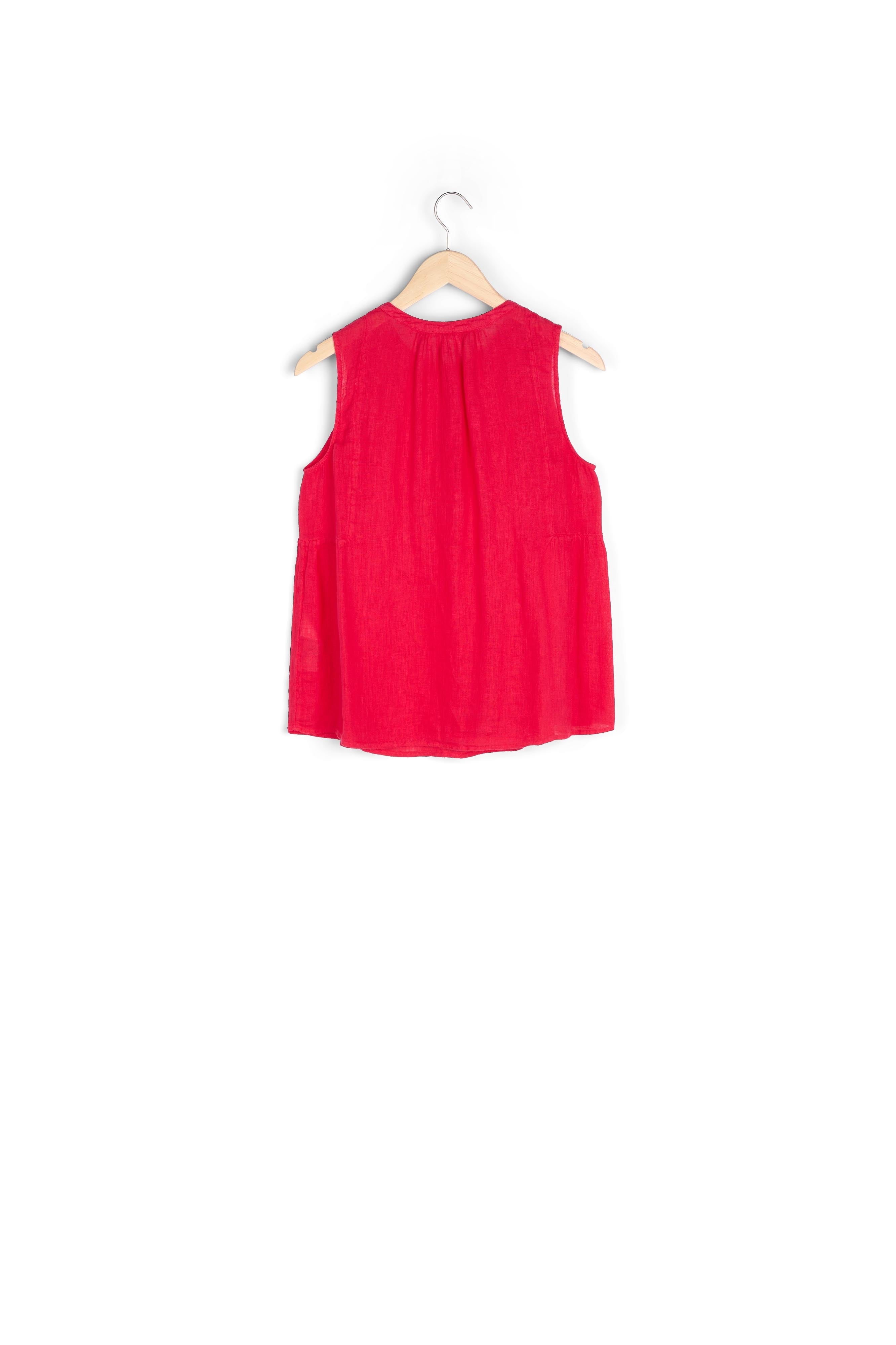 Top rouge en lin Eloane Faume - seconde main