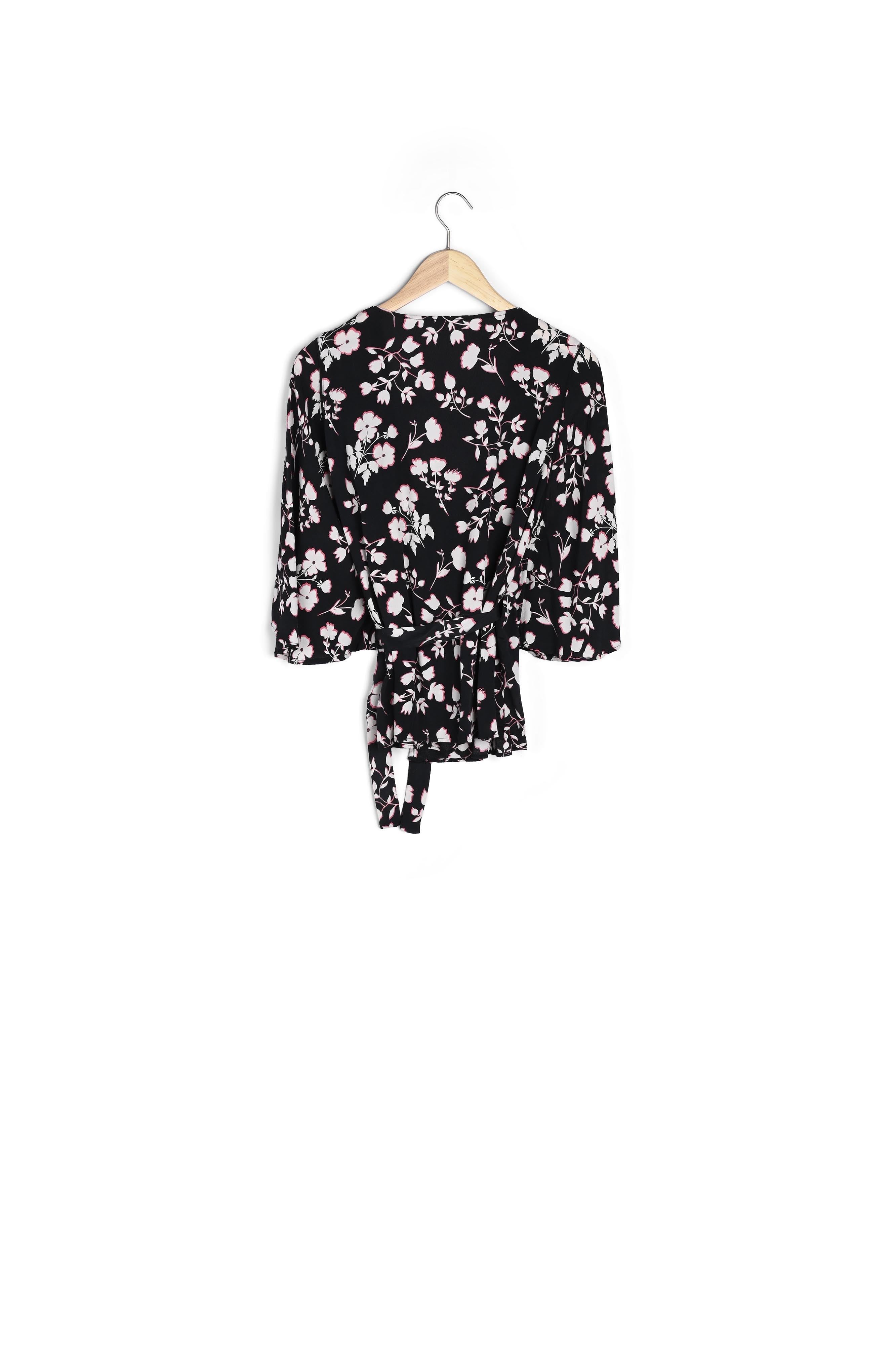 Blouse kimono imprimé fleuri Milan Faume - seconde main