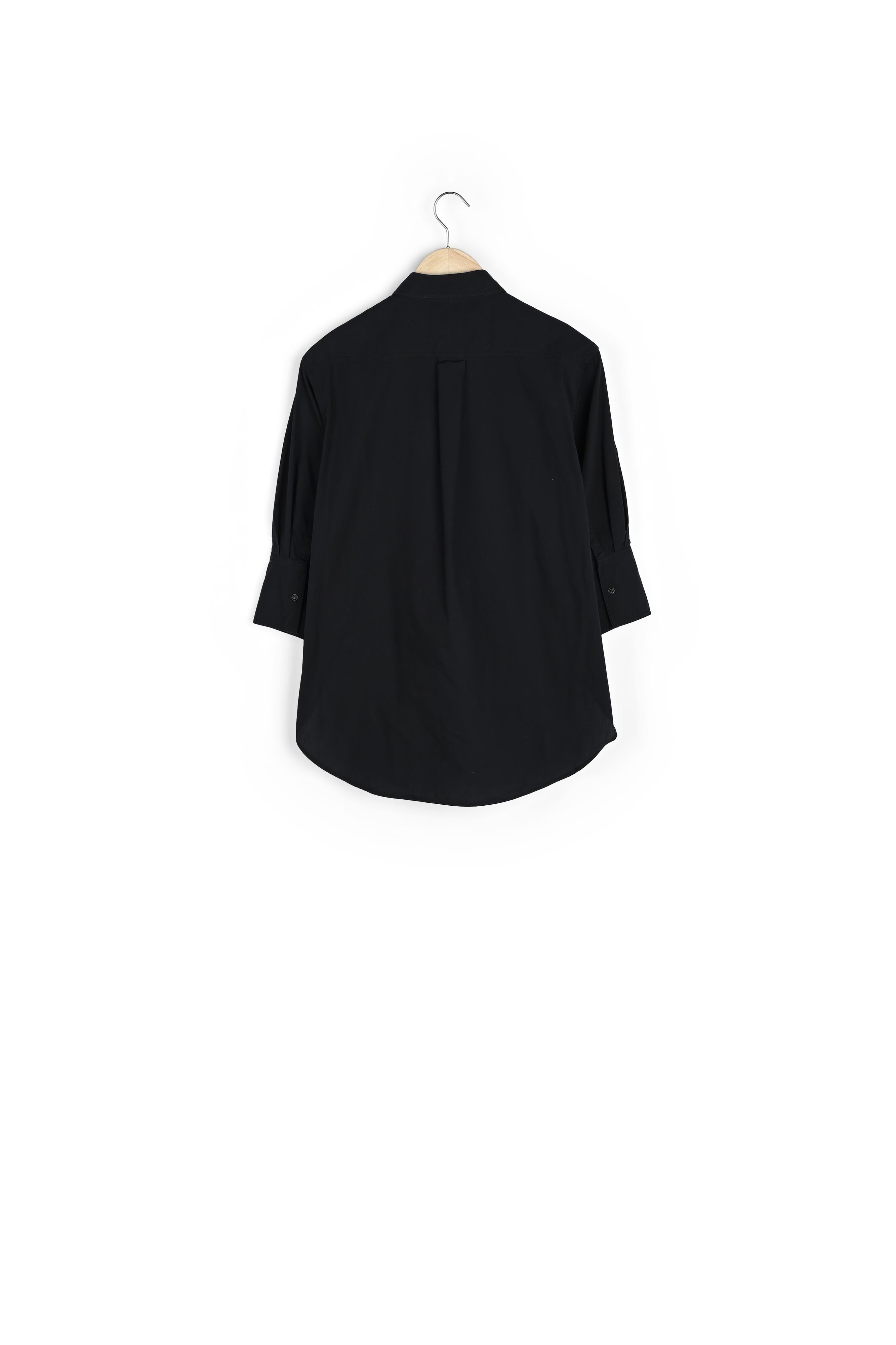 Chemise oversize en coton bio noir Adoline Faume - seconde main