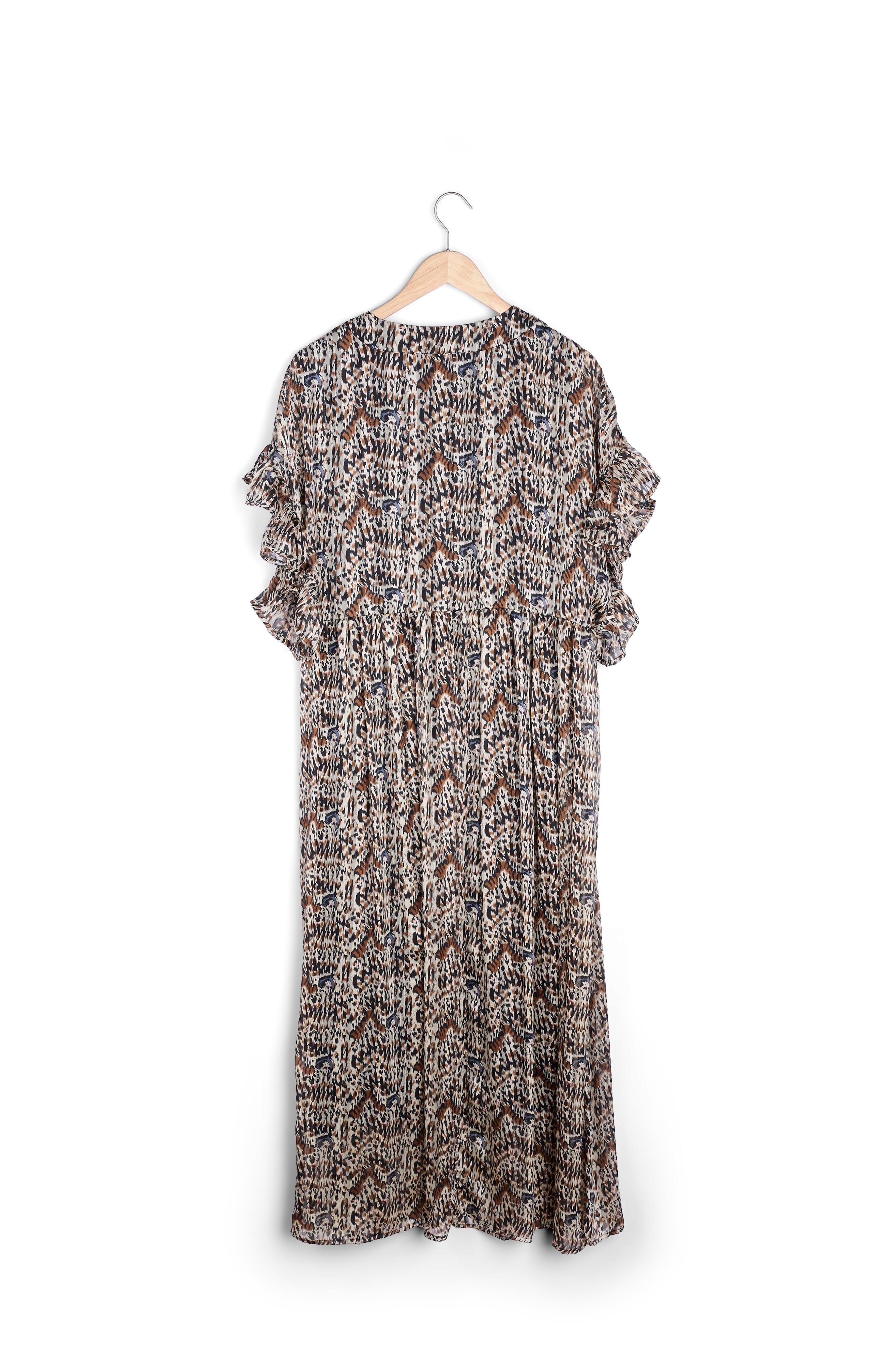 Robe noire imprimée longue Lavina Faume - seconde main